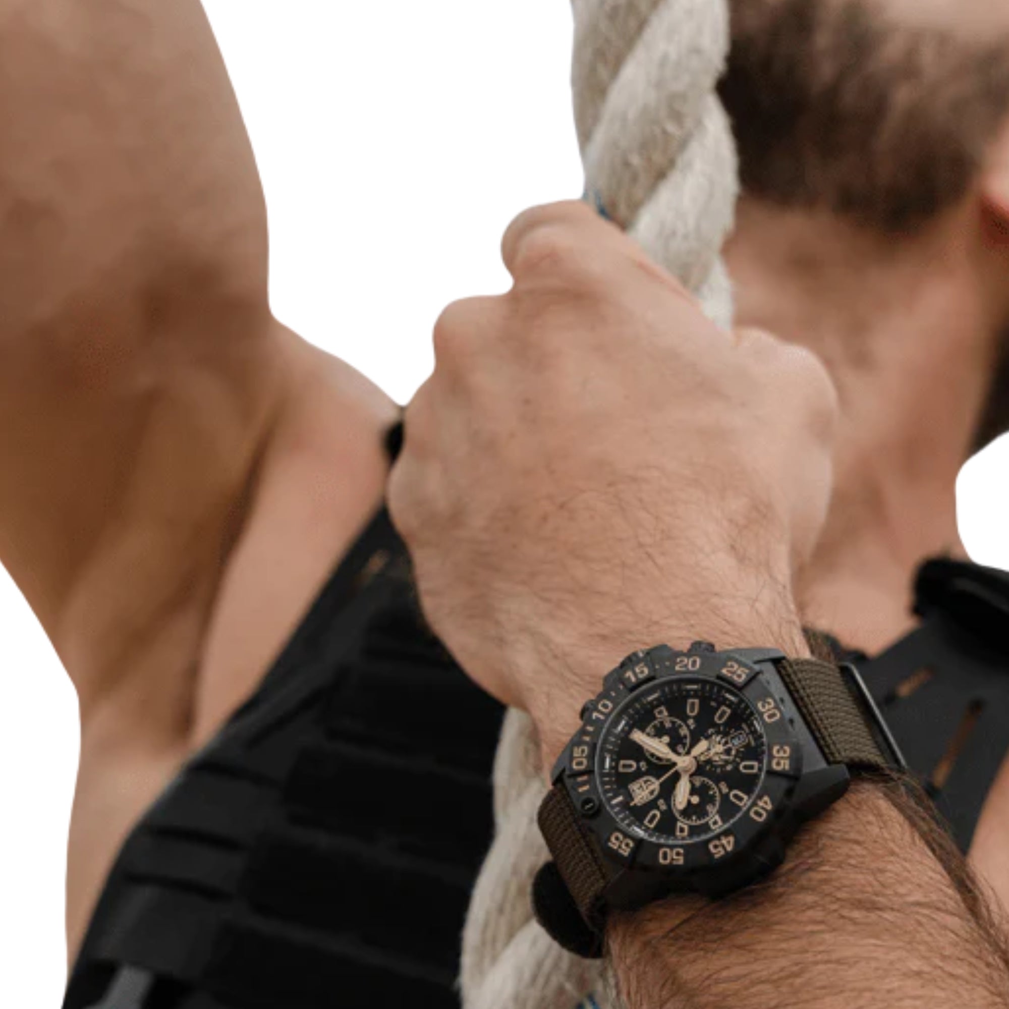 Luminox Navy Seal 45mm Chronograph Black Dial Rubber Mens Quartz Watch XS.3590.NSF.2