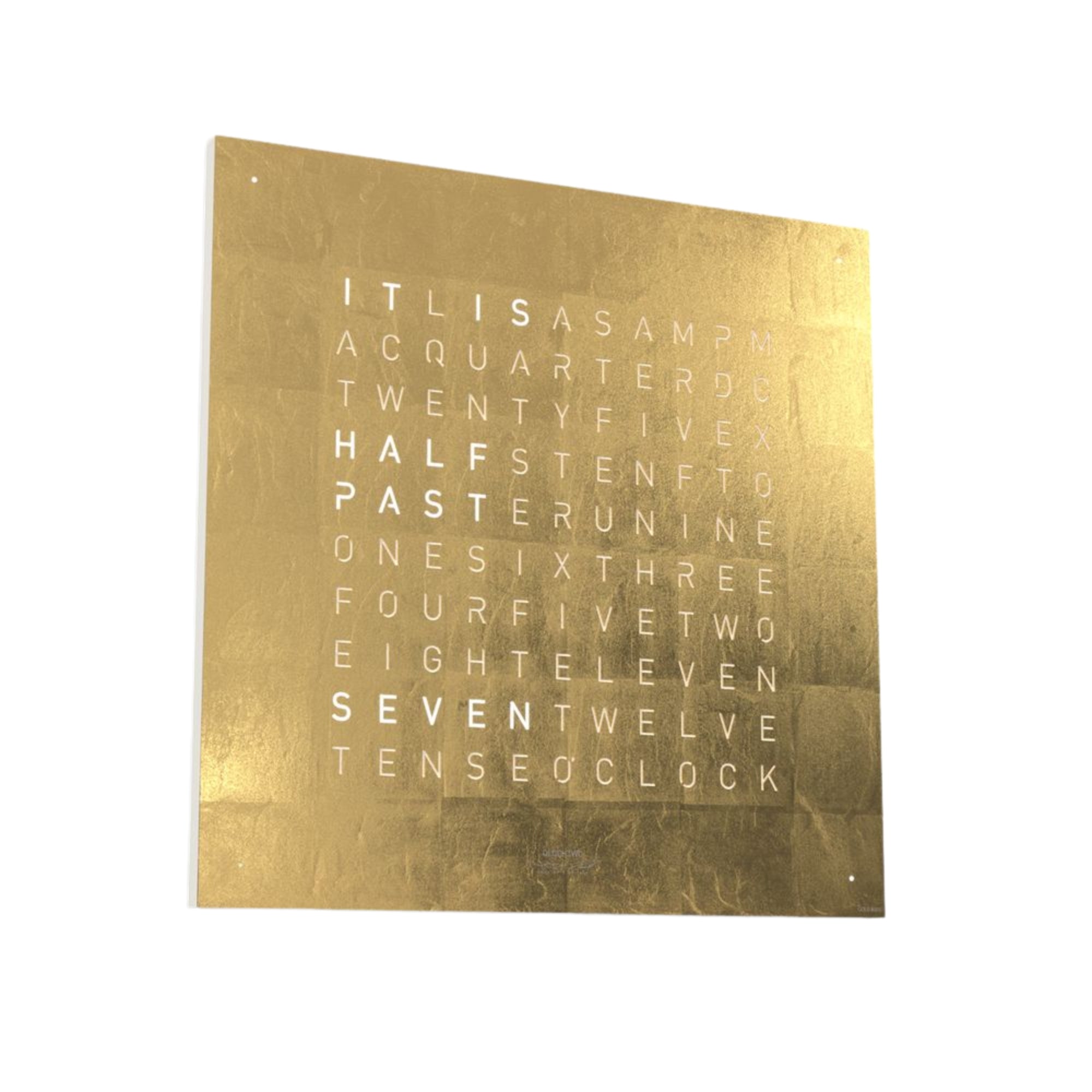 QLOCKTWO Earth 45 Creators Edition Gold English Wall Clock QT4ENGD-UK
