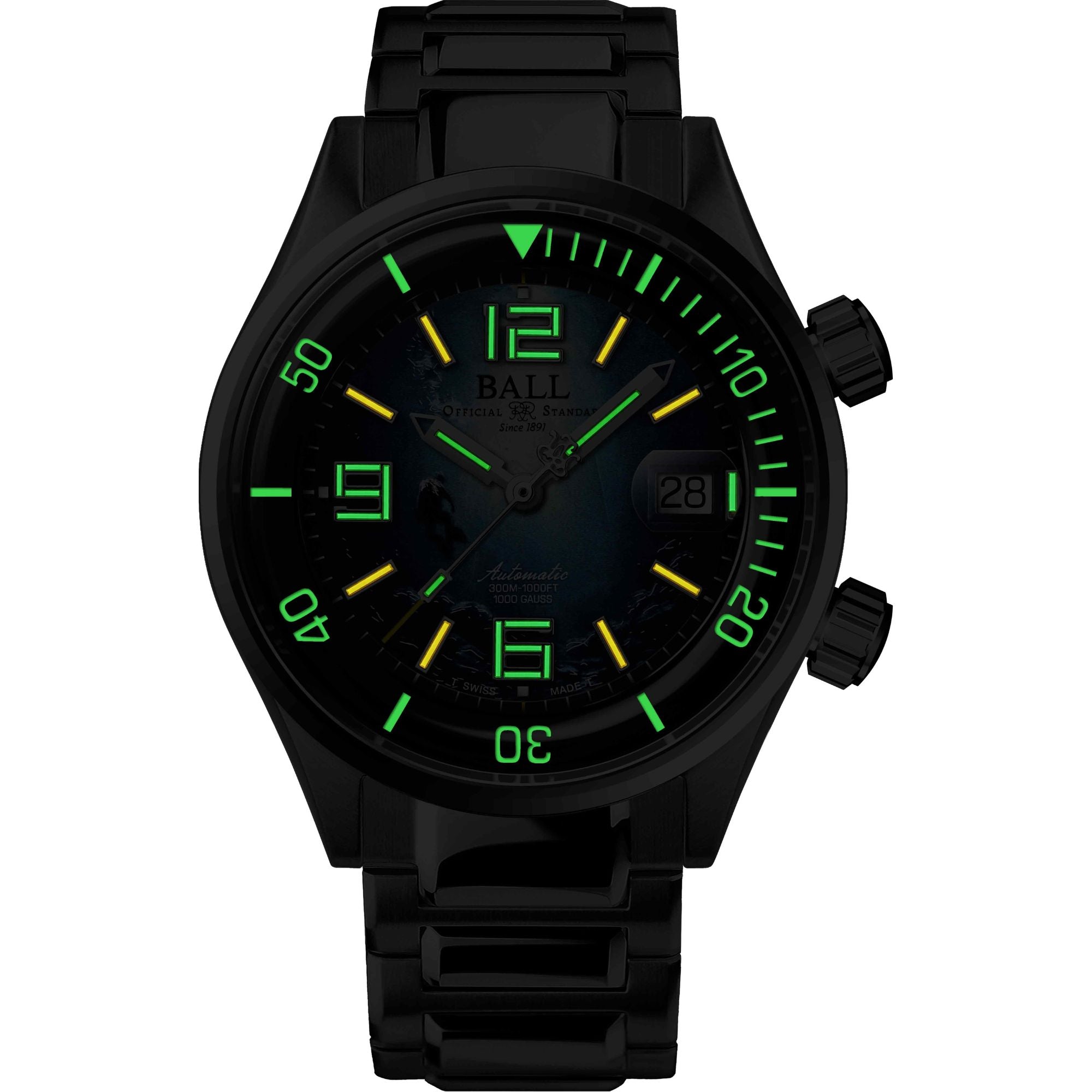 BALL Engineer Master II Diver Blaues Zifferblatt Stahlarmband Herren Taucheruhr DM2280A-S8-BE