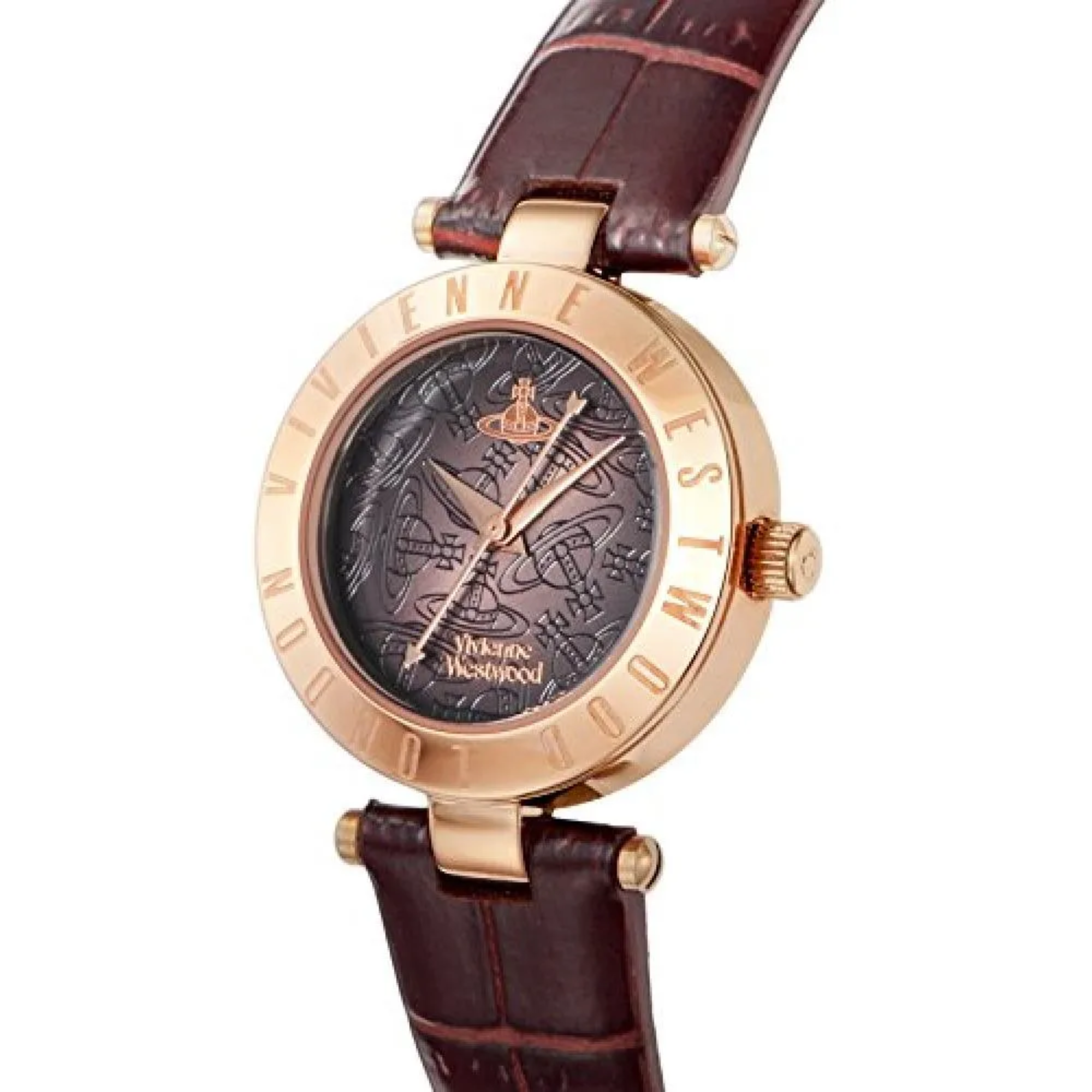Vivienne Westwood Exclusive Westbourne II Quartz Brown Dial Leather Strap Women's Watch VV092BRBR