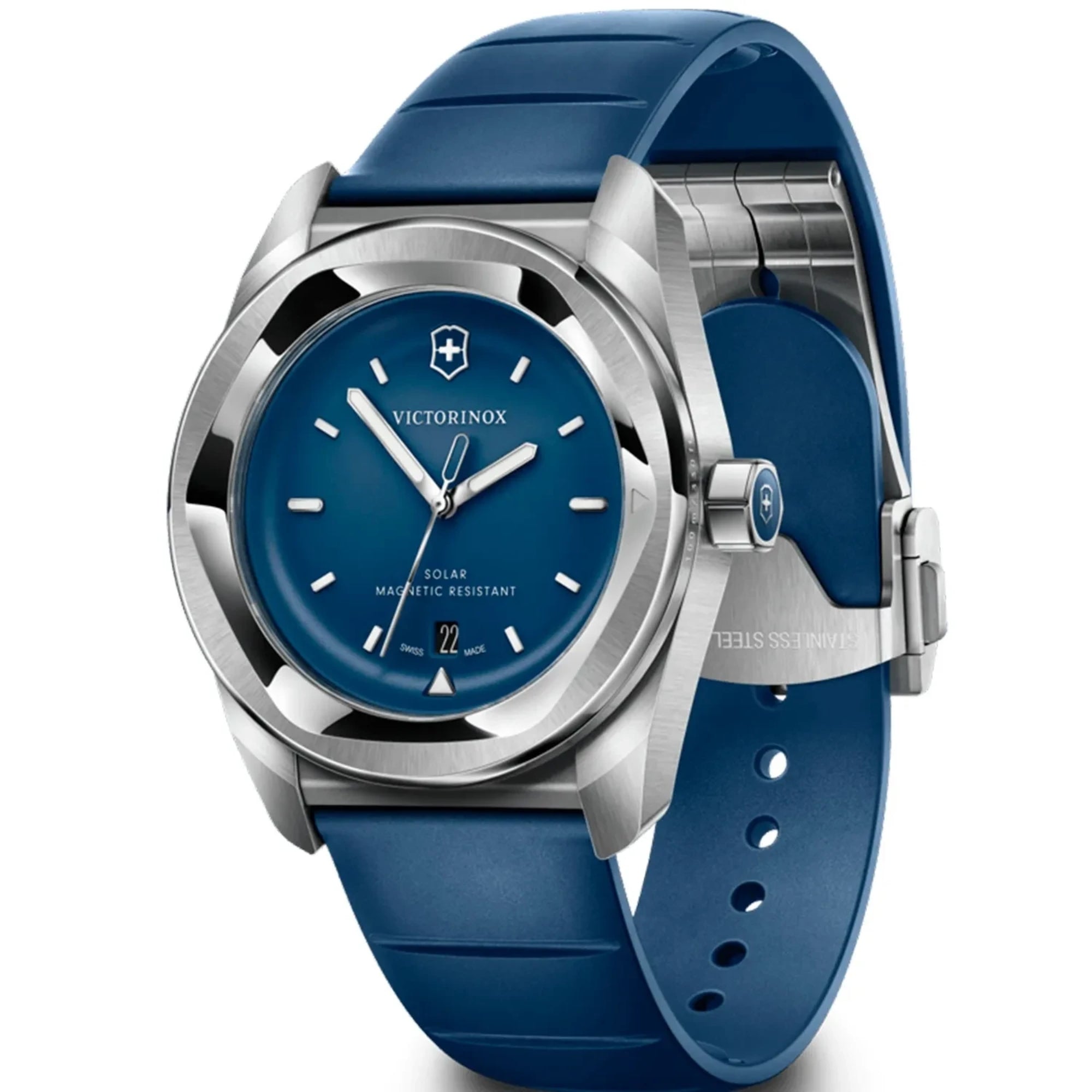 Victorinox Concept One 242053 brushed stainless steel case and anti-scratch bezel detail