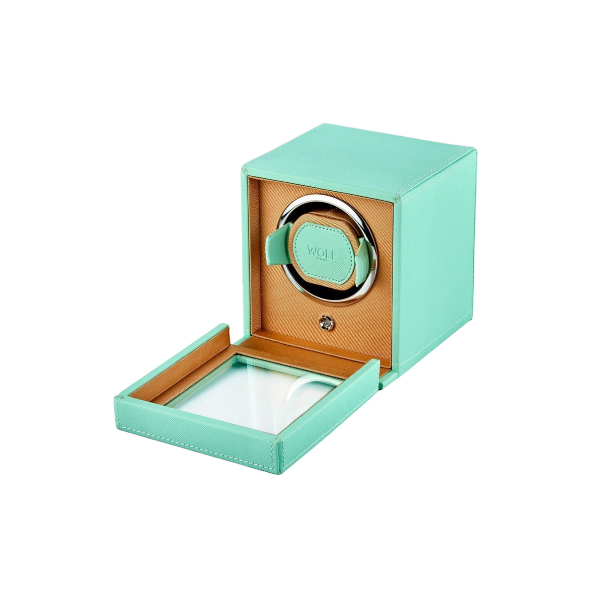 WOLF Cub Seltzer Mint Single Watch Winder with Cover 461125