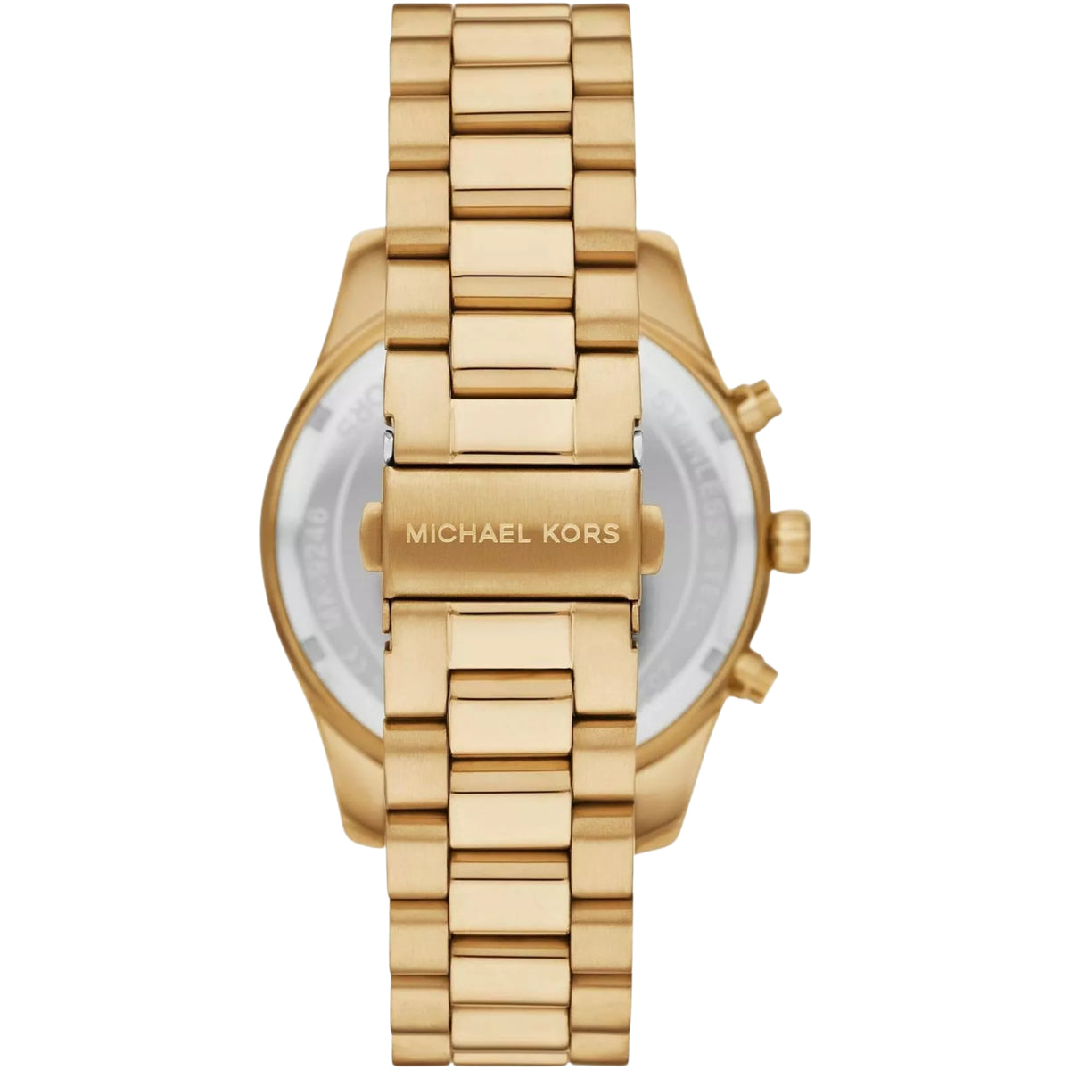 Michael Kors Lexington MK9245SET gold-tone stainless steel bracelet and engraved clasp view