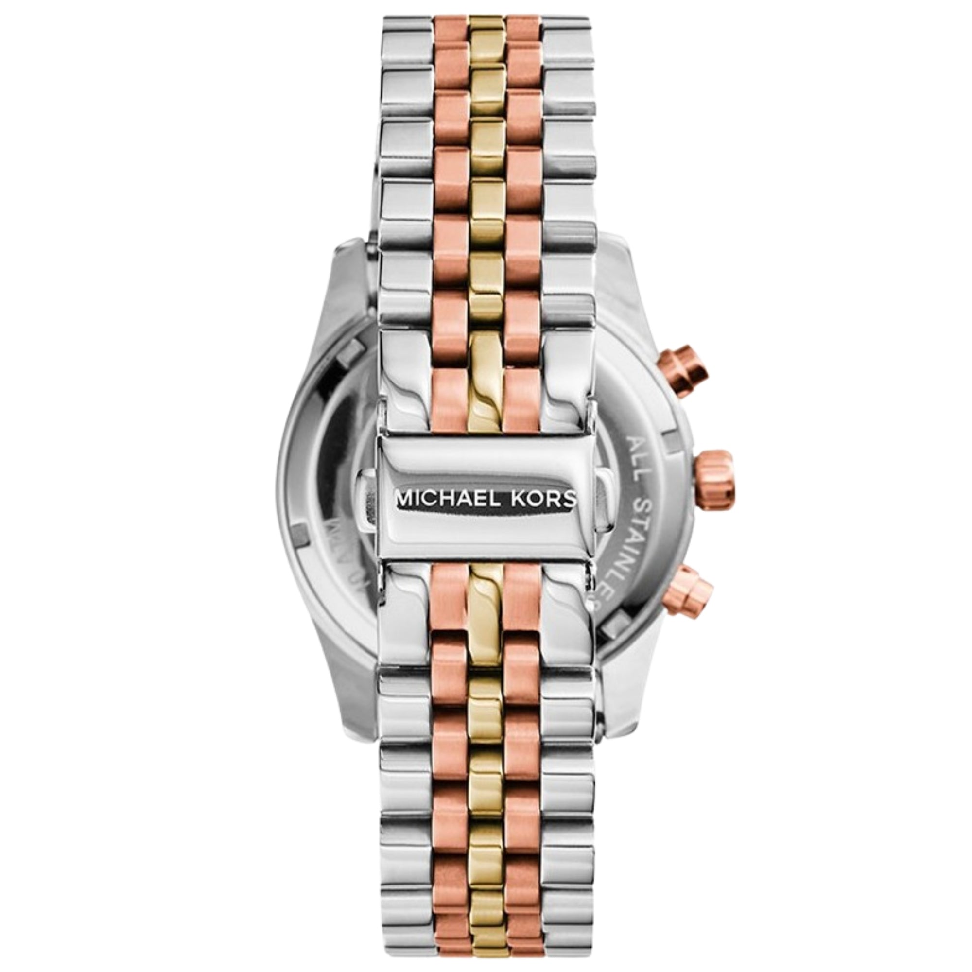 Michael Kors Lexington 38mm Chronograph Silver Dial Steel Ladies Quartz Watch MK5735
