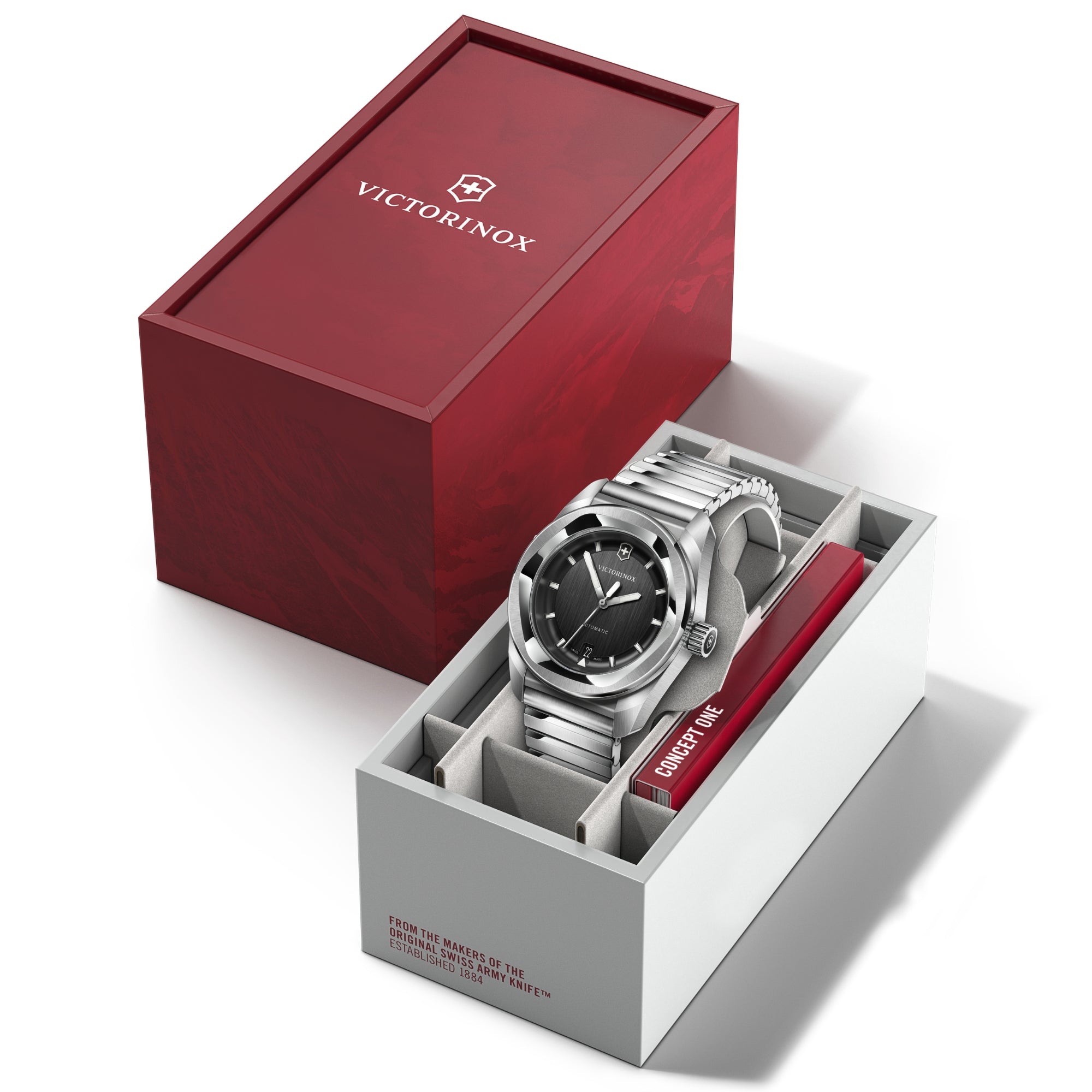 Victorinox Concept 242059 watch displayed in premium red and white gift box packaging