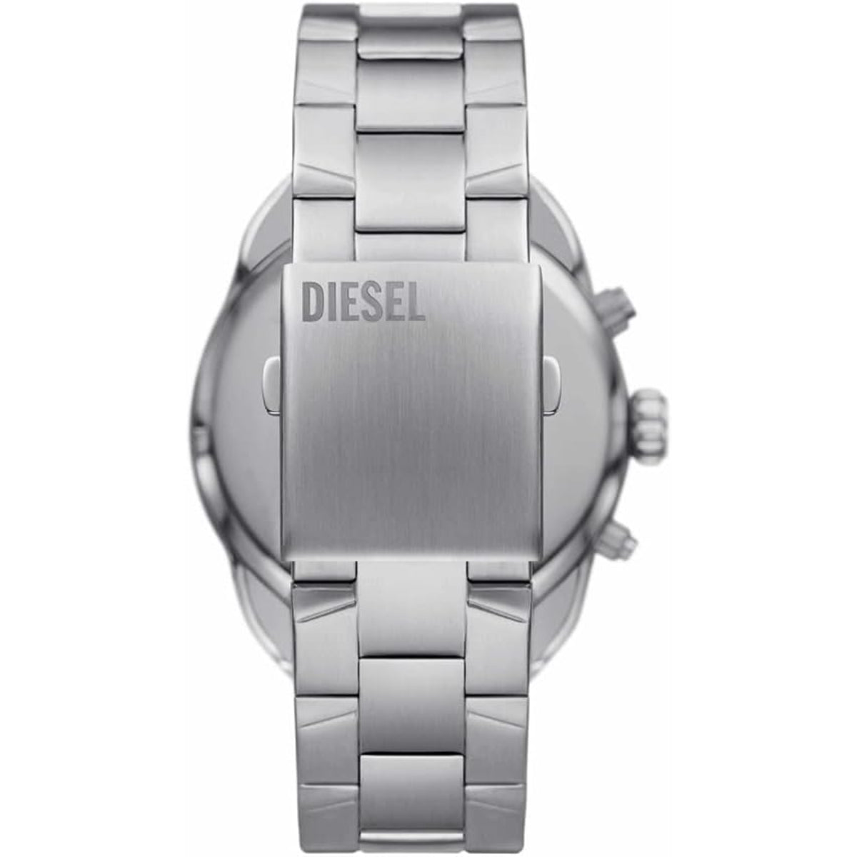 Diesel Spiked 49mm Chronograph mit blauem Zifferblatt und Stahlarmband für Herren DZ4655