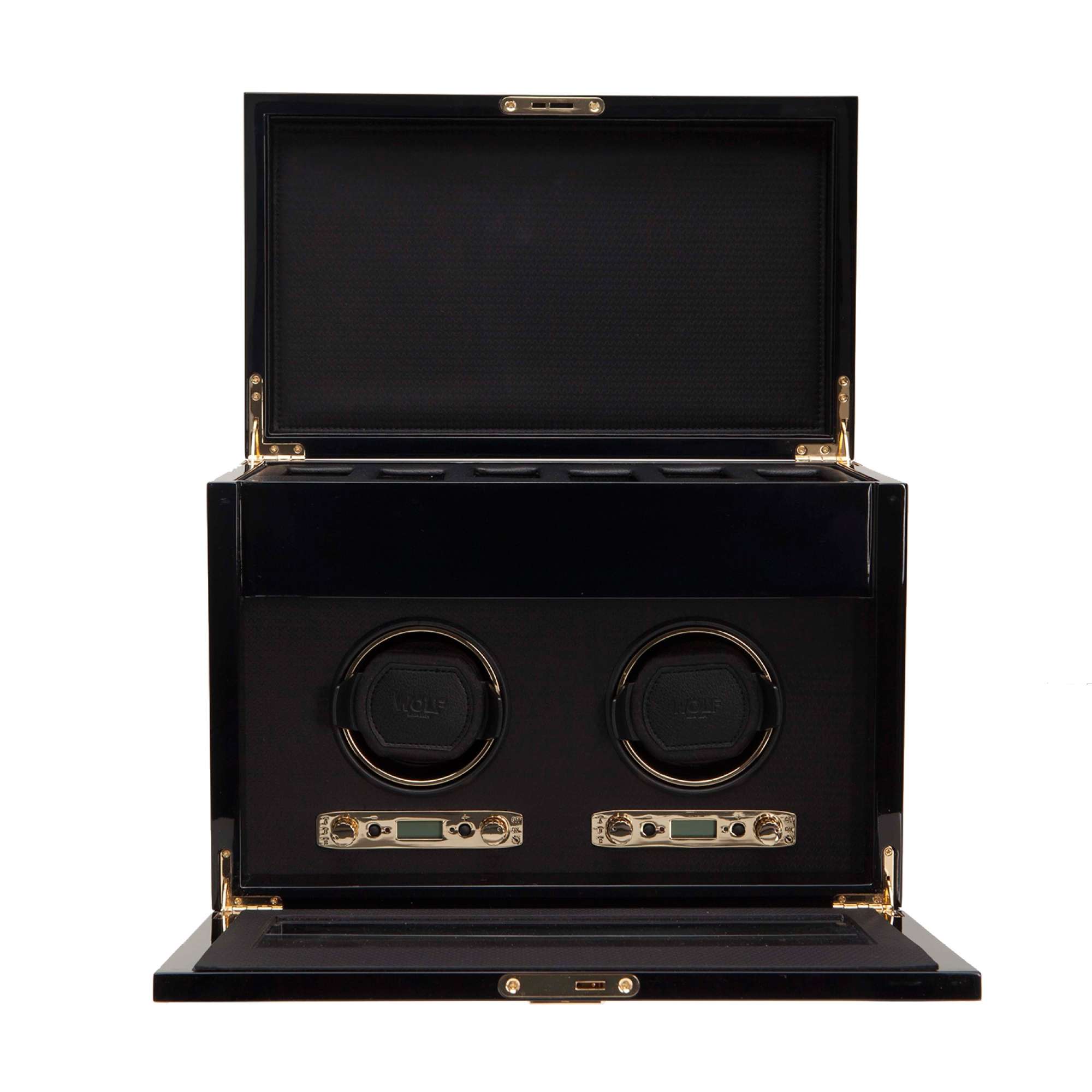WOLF Savoy Burl Double Watch Winder 454610