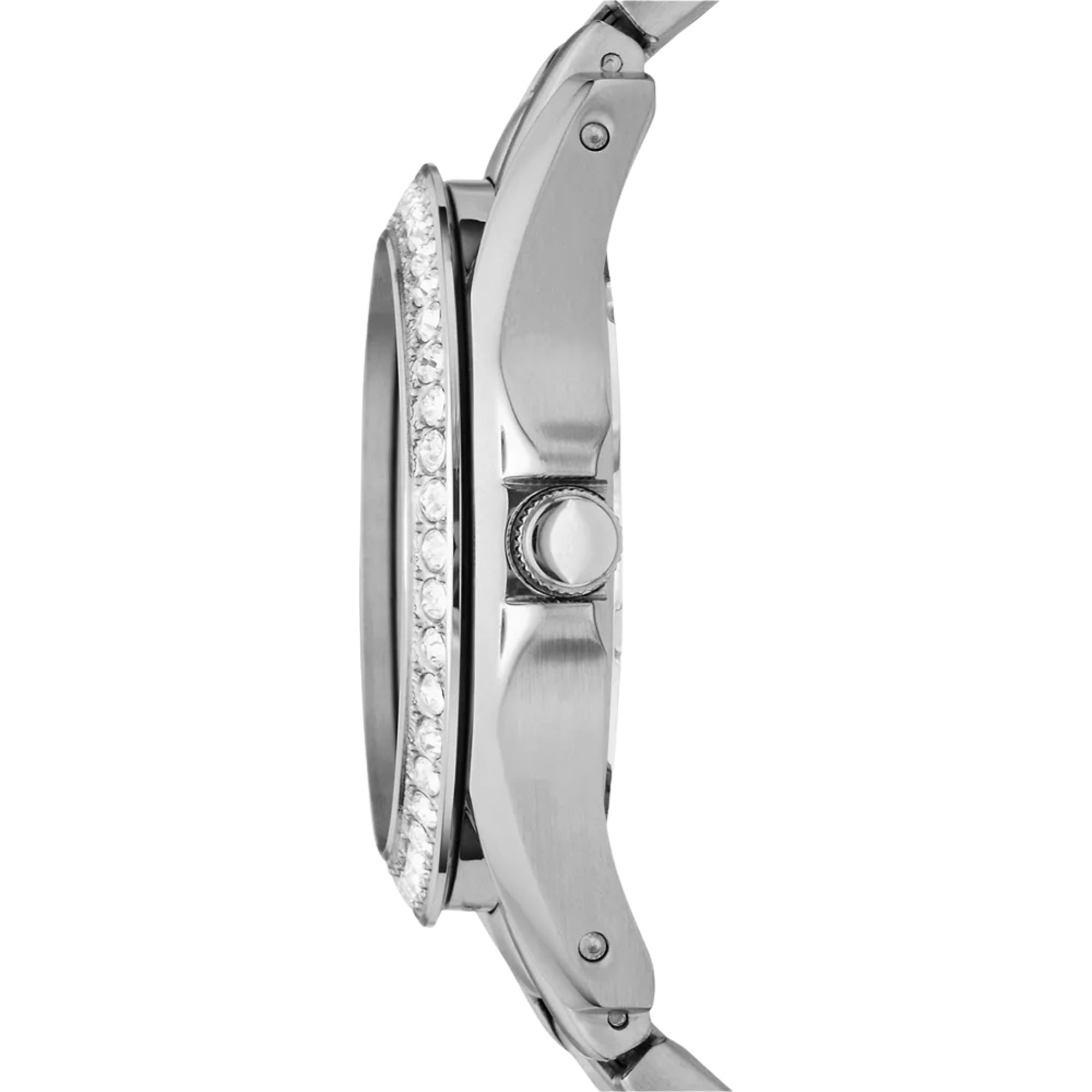 Fossil Riley 38mm Chronograph Silver Dial Steel Ladies Quartz Watch ES3202