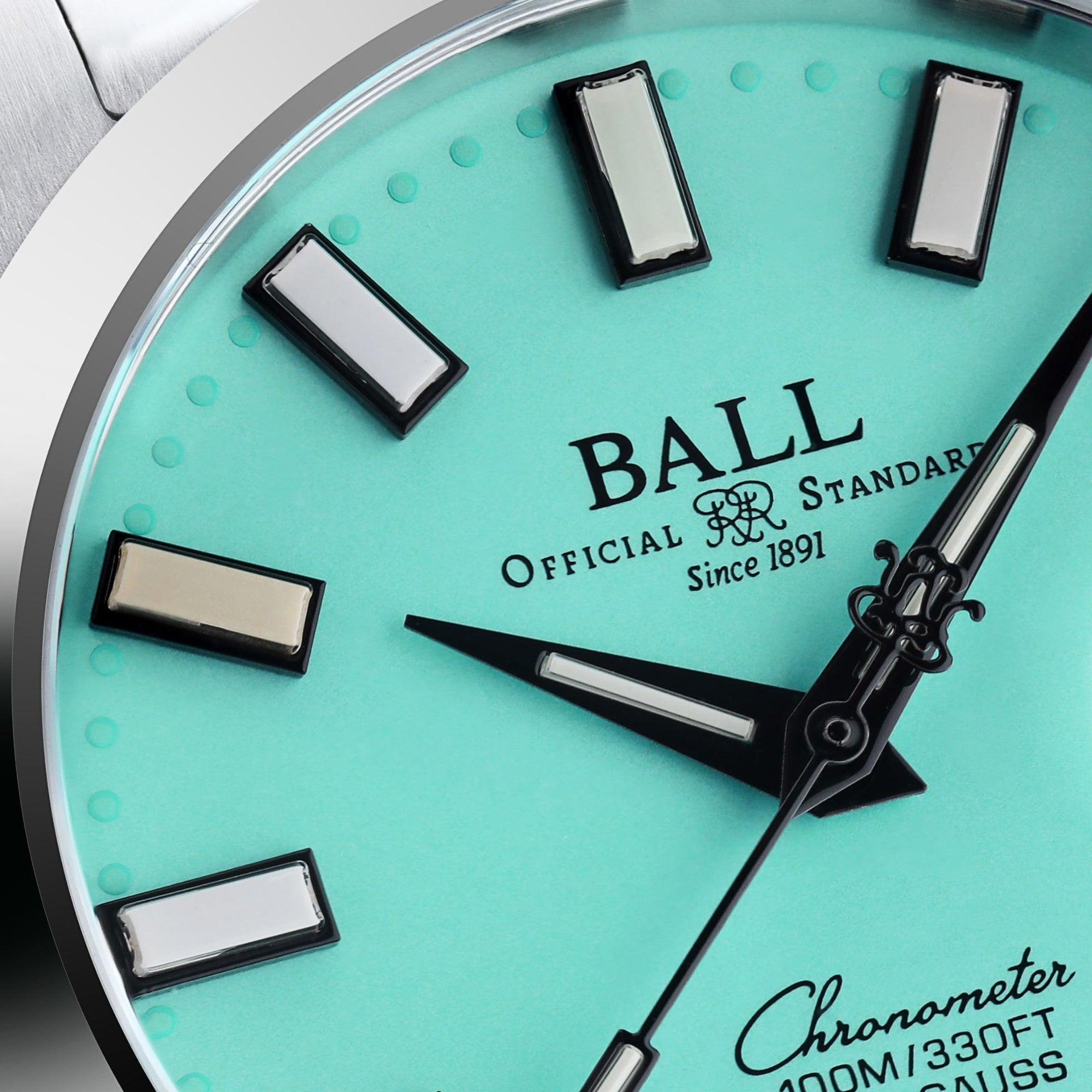 BALL Engineer III Marvelight 40mm Chronometer Turquoise Dial Steel Strap Mens Automatic Watch NM9026c-S44C-TQR