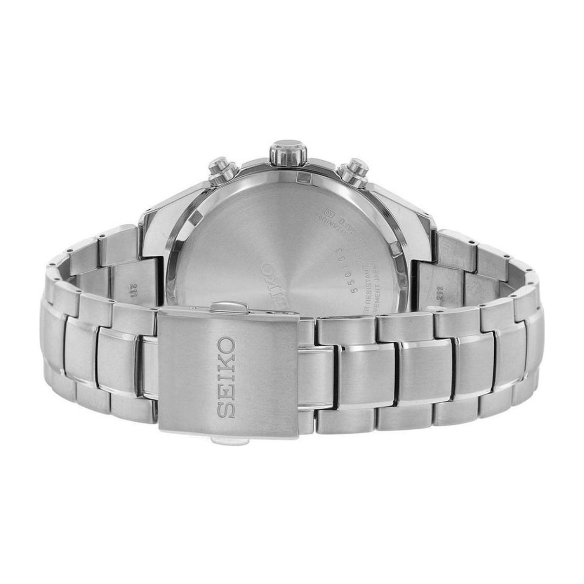 Seiko Conceptual 41,4 mm Solar Chronograph Schwarzes Zifferblatt Stahl Herren Quarz Uhr SSC803P1