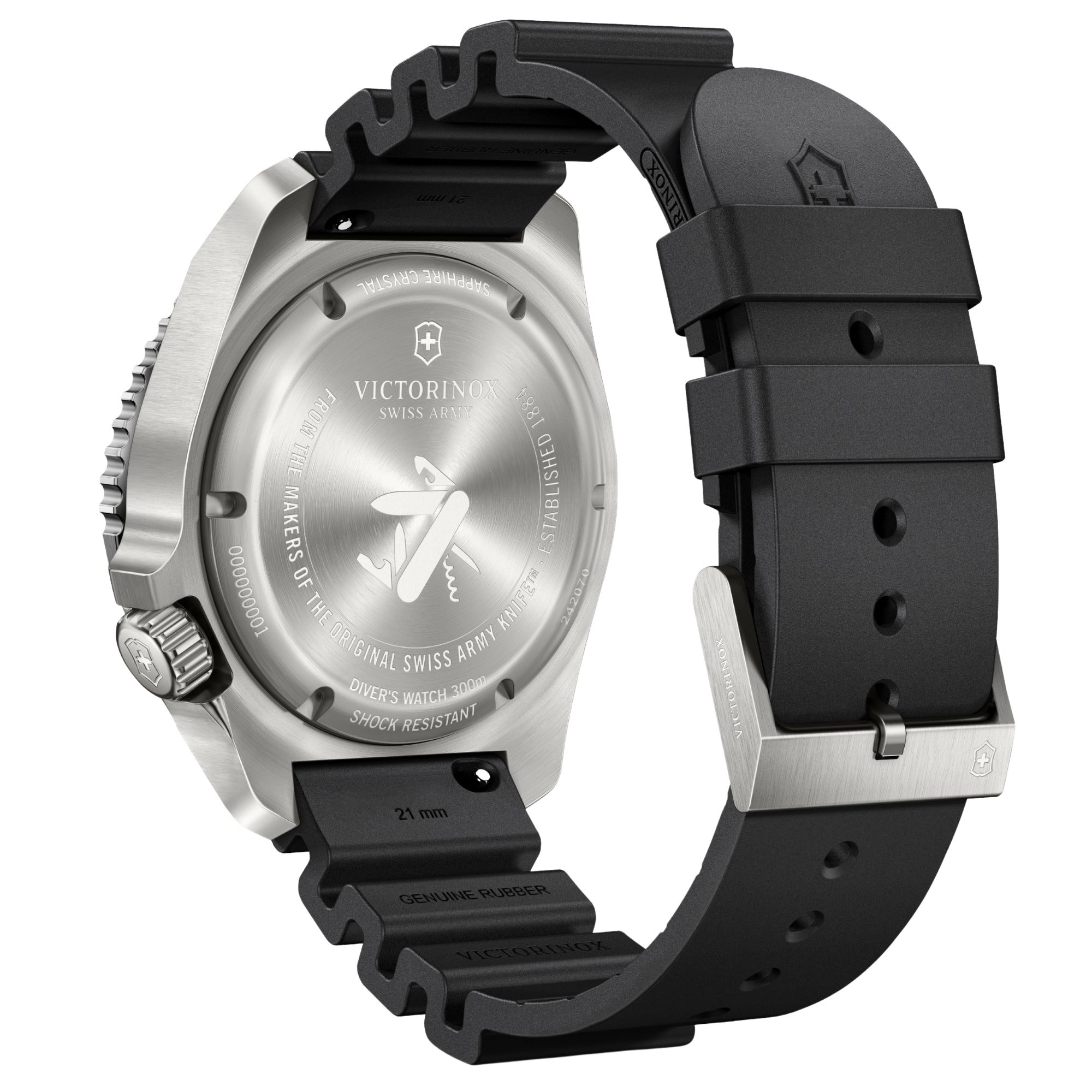 Victorinox Dive Pro 43mm Black Matt Dial Rubber Mens Automatic Watch 242070