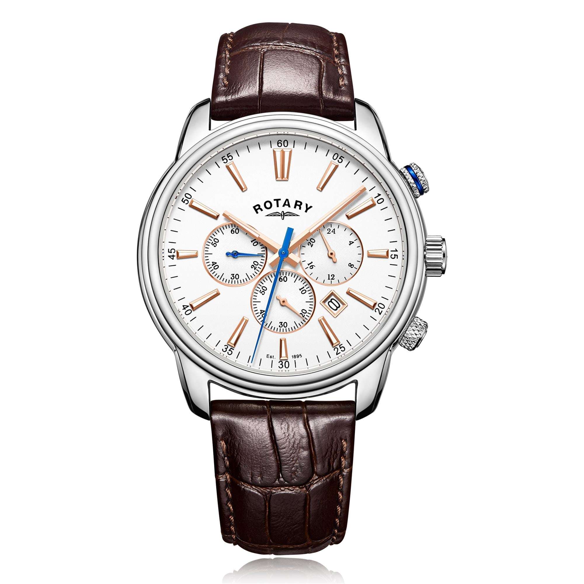 Rotary Monaco Stainless Steel Brown Men’s Chronograph Watch - WatchNation