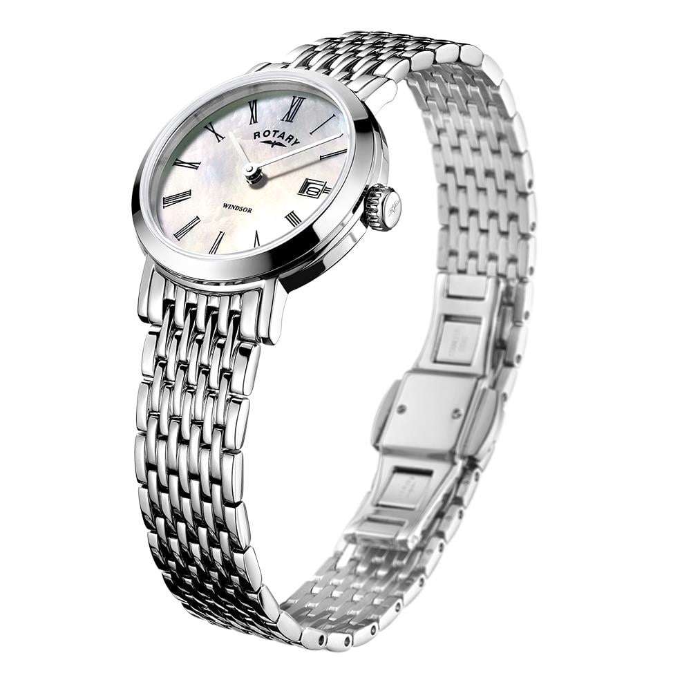 Rotary Windsor Stainless Steel Mother of Pearl Ladies’ Watch - WatchNation