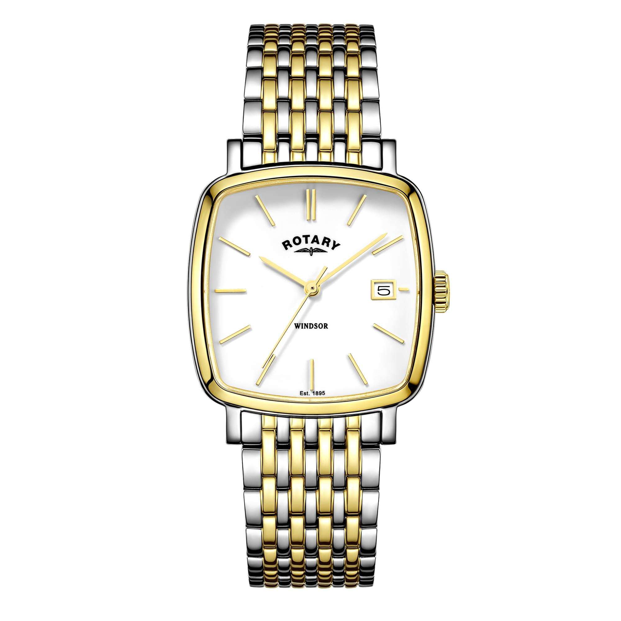 Rotary Windsor Two-Tone Men’s Cushion Watch - WatchNation