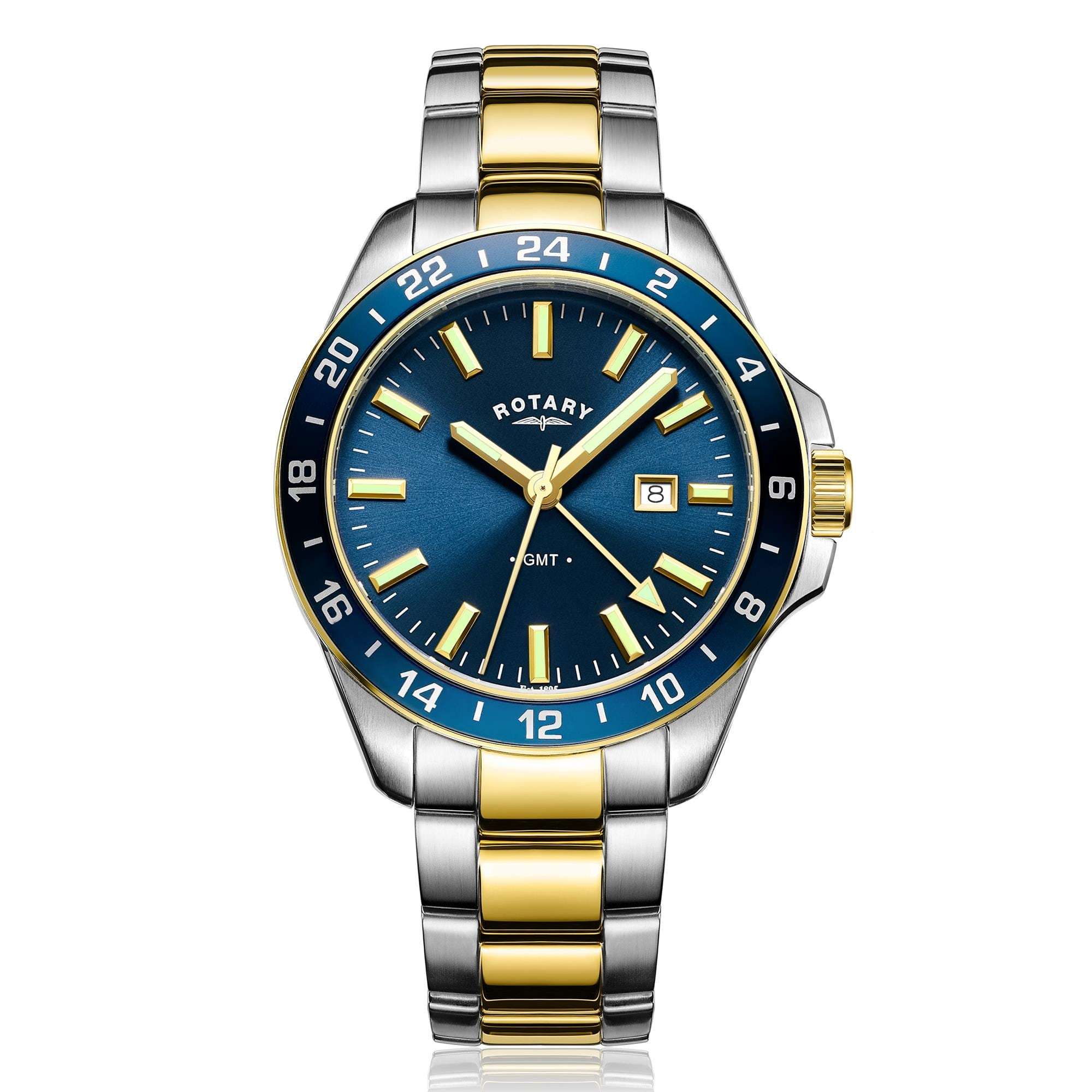 Rotary Havana Two-Tone Blue Men’s GMT Watch - WatchNation