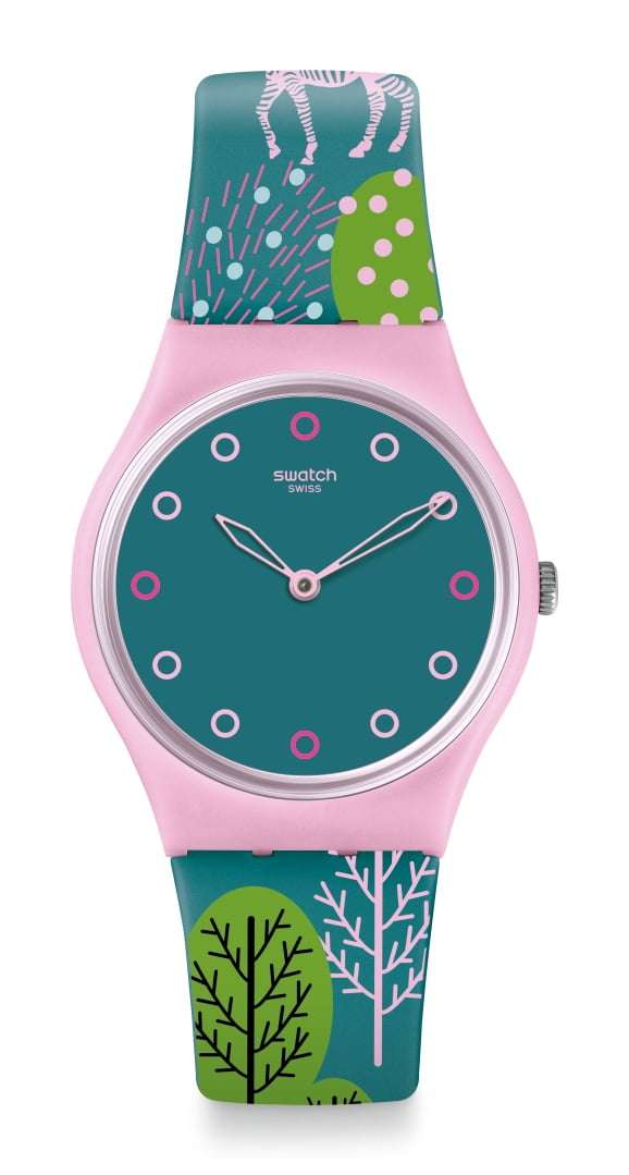 Swatch Hwange Floral Blue Dial Unisex Watch GP152 - WatchNation