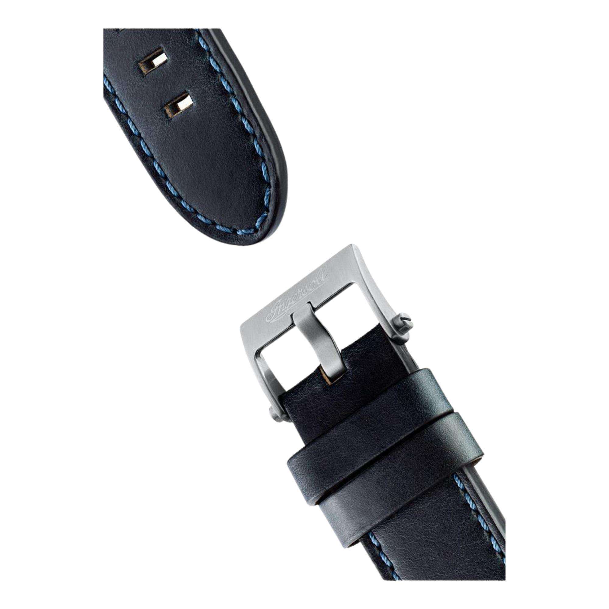Ingersoll ‘The Carroll’ Blaue Zifferblatt Lederarmband Herren Uhr I11602