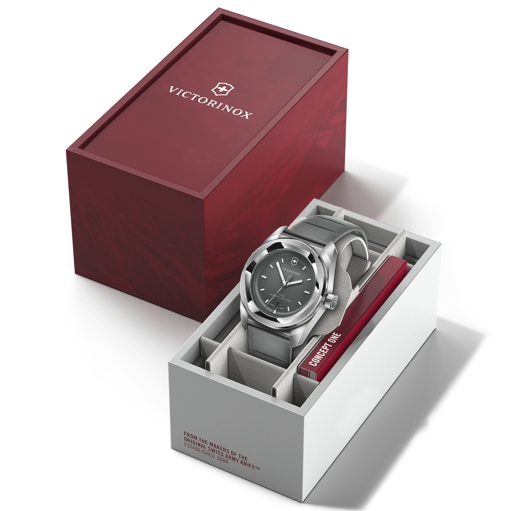 Victorinox Concept 242052 watch displayed in premium red and white gift box packaging