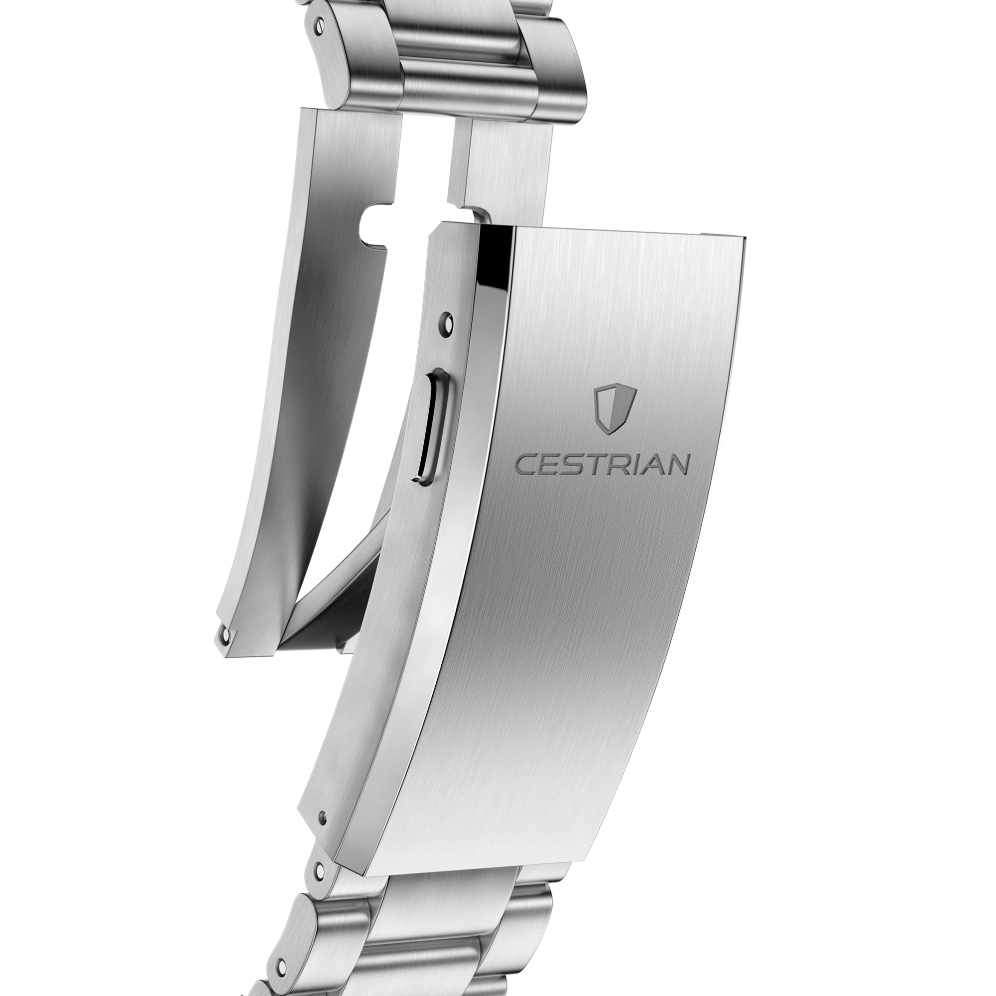 Cestrian Ocean Series Silver White Dial Steel Bracelet Automatic GMT Men's Watch CO-SWS001