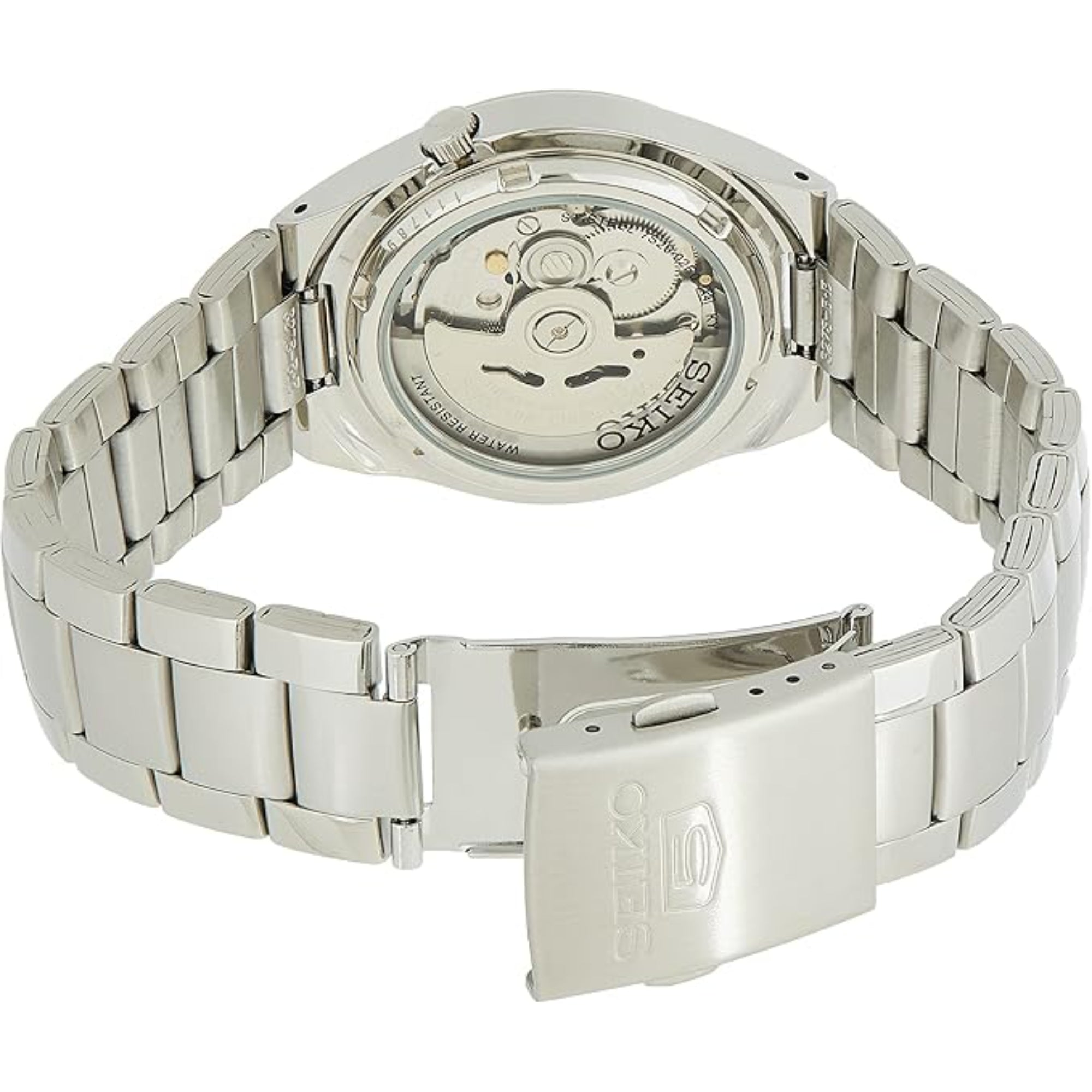 Seiko 5 Automatic Blue Dial Silver Stainless Steel Men's Watch SNK615K1 - WatchNation