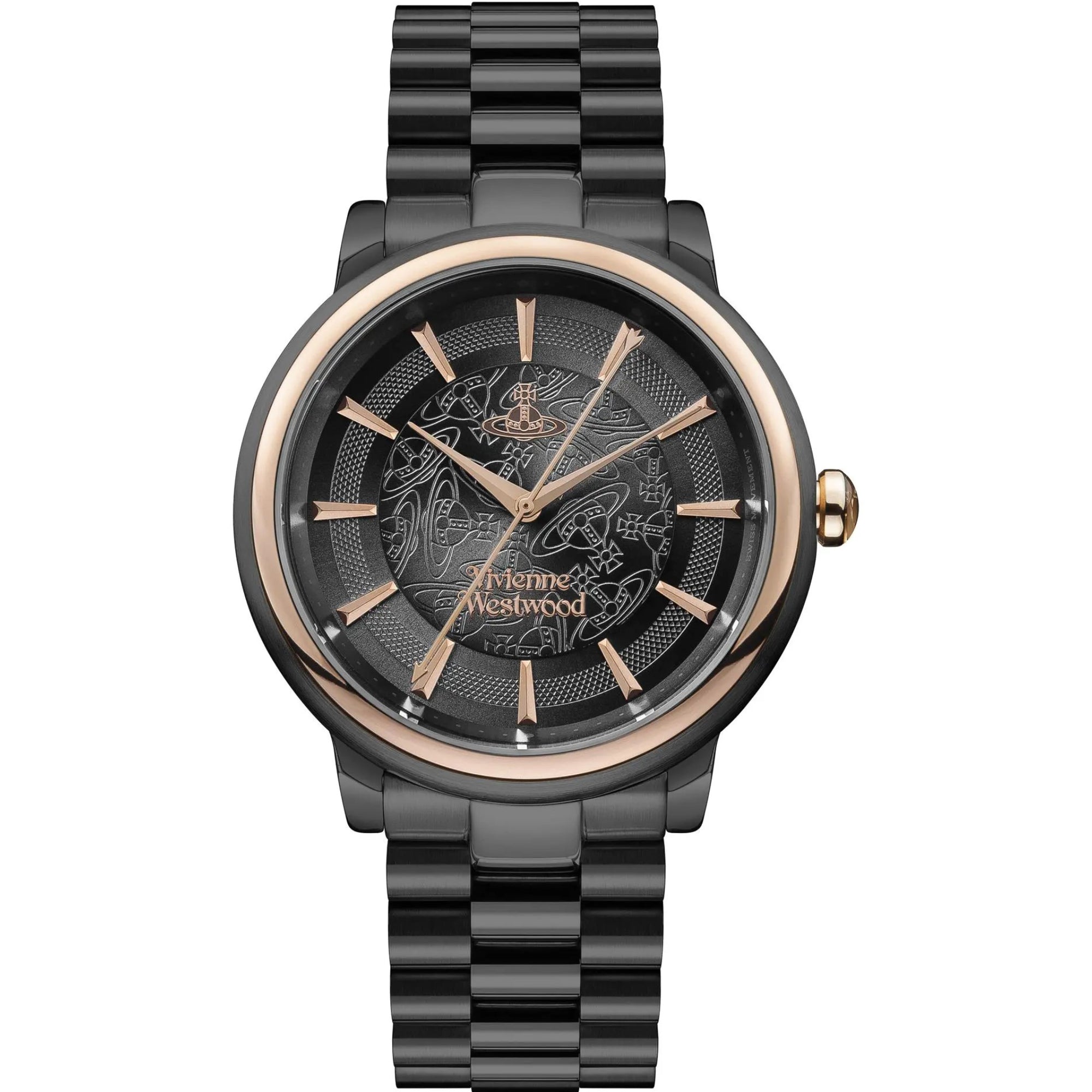 Vivienne Westwood Shoreditch Schwarzes Roségold Damen Uhr VV196GNGN