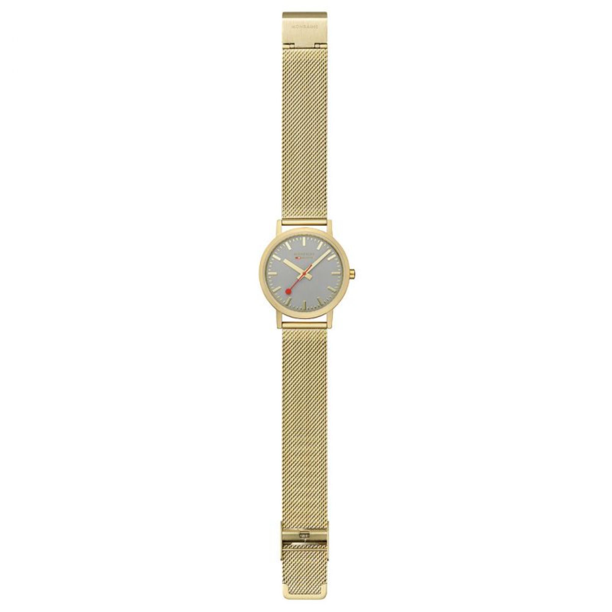 Mondaine Classic 36mm Gray Dial Steel Quartz Watch A660.30314.80SBM