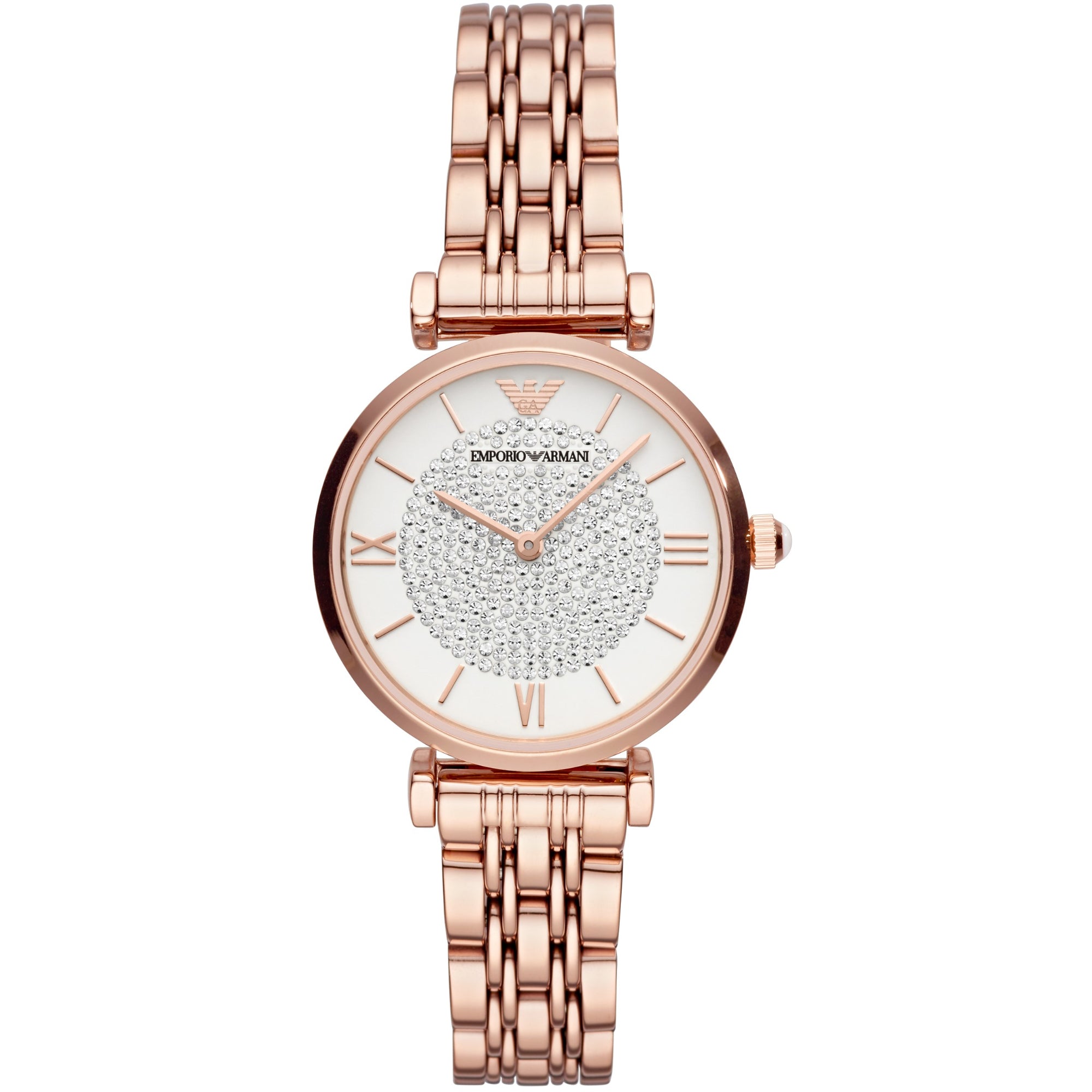 Emporio Armani Two-Hand White Dial Ladies Watch AR11244
