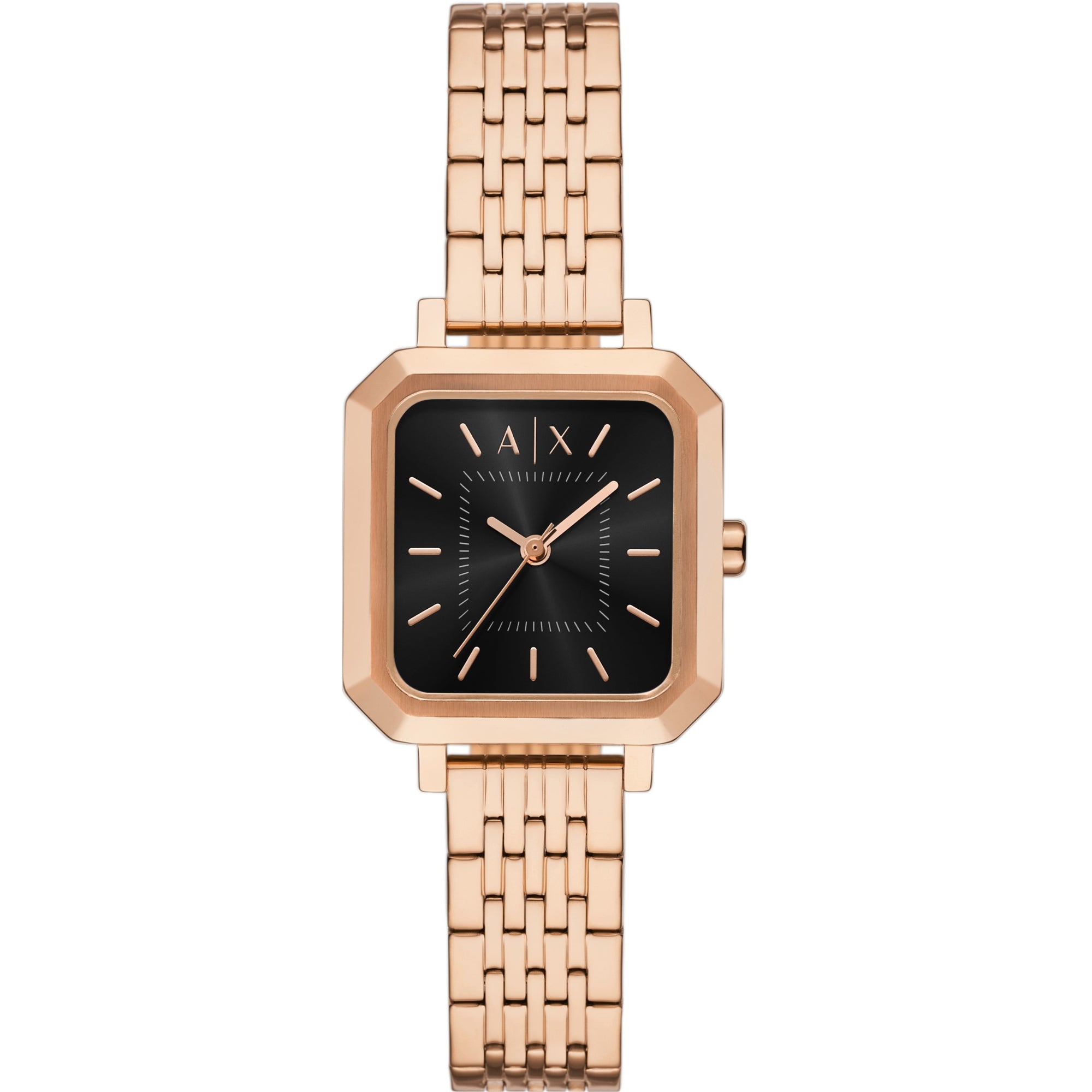 Armani Exchange Leila 27mm Schwarzes Zifferblatt Stahl Damen Quarz Uhr AX5729