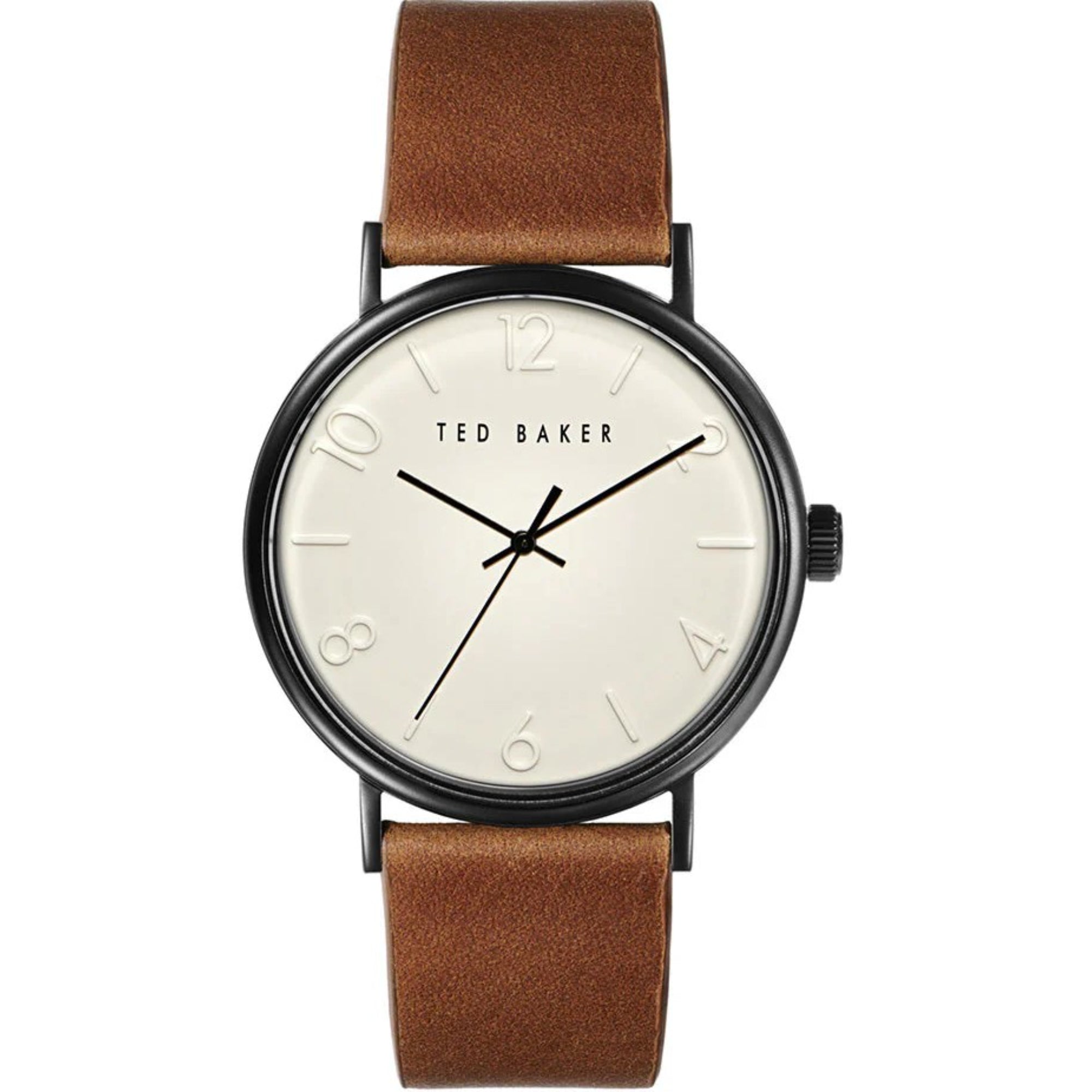 Ted Baker Phylipa Herrenarmbanduhr, tanfarbenes Lederarmband BKPPGF110