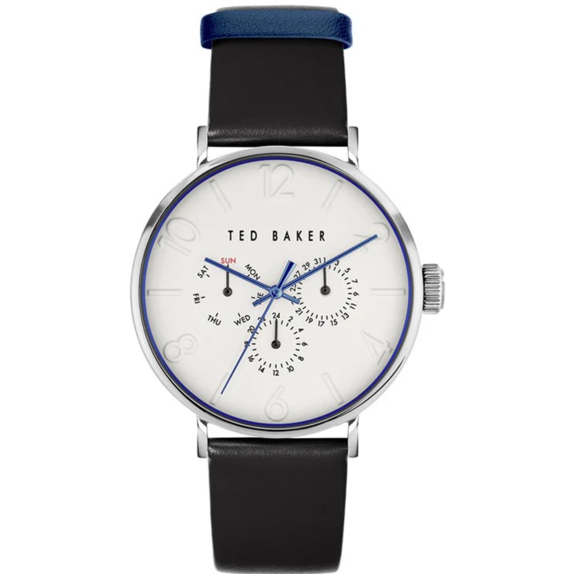 Ted Baker Phylipa Edelstahl Weißes Zifferblatt Herrenarmbanduhr BKPPGF206