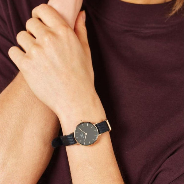 Daniel Wellington Petite Black Dial Women's Watch DW00100247