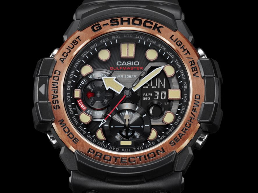 Casio Gshock Gulfmaster of G Vintage Black Alarm Chronograph Watches - WatchNation