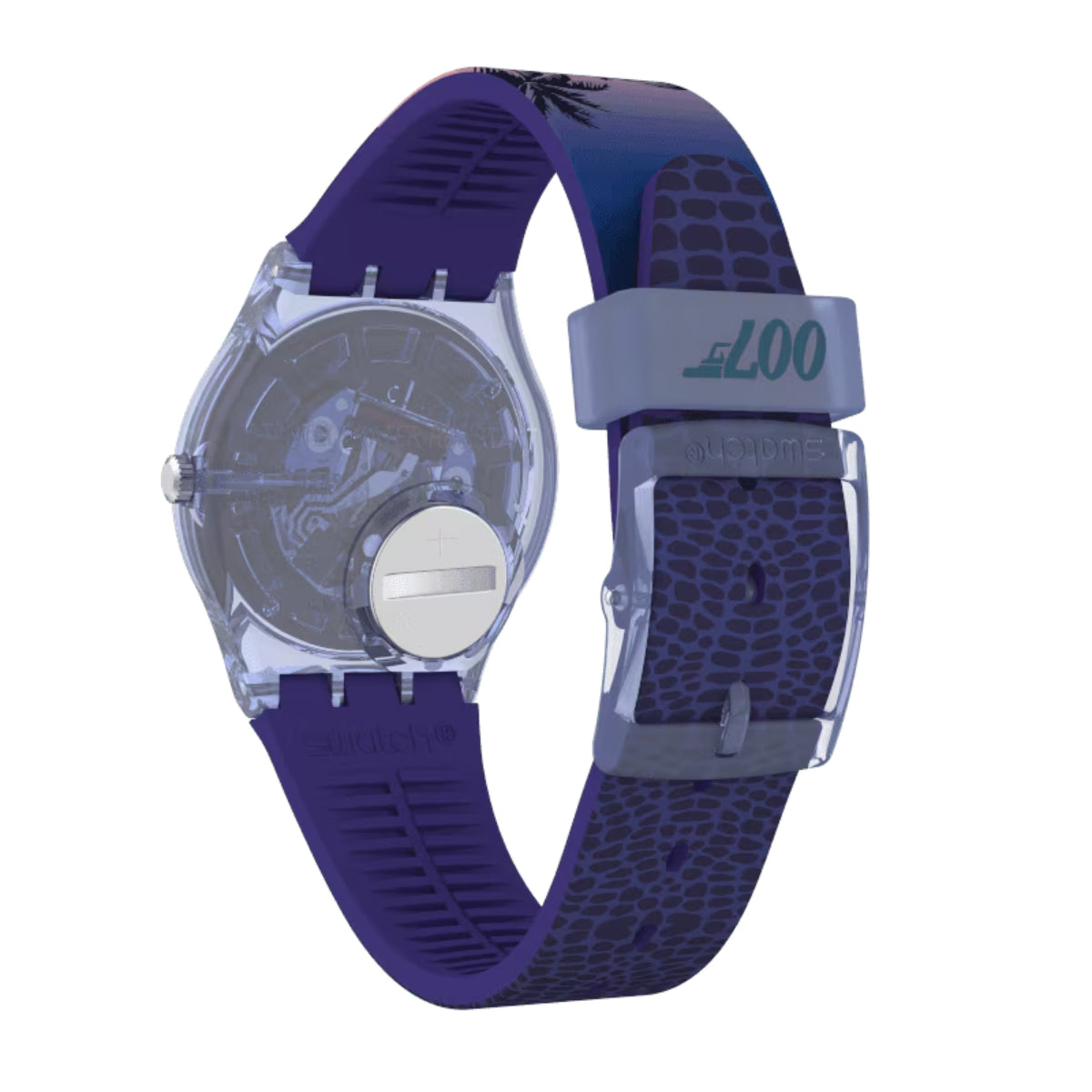 Swatch James Bond Lizenz zum Töten 1989 Limitierte Edition Graues Zifferblatt Silikonarmband Unisex Uhr GZ328