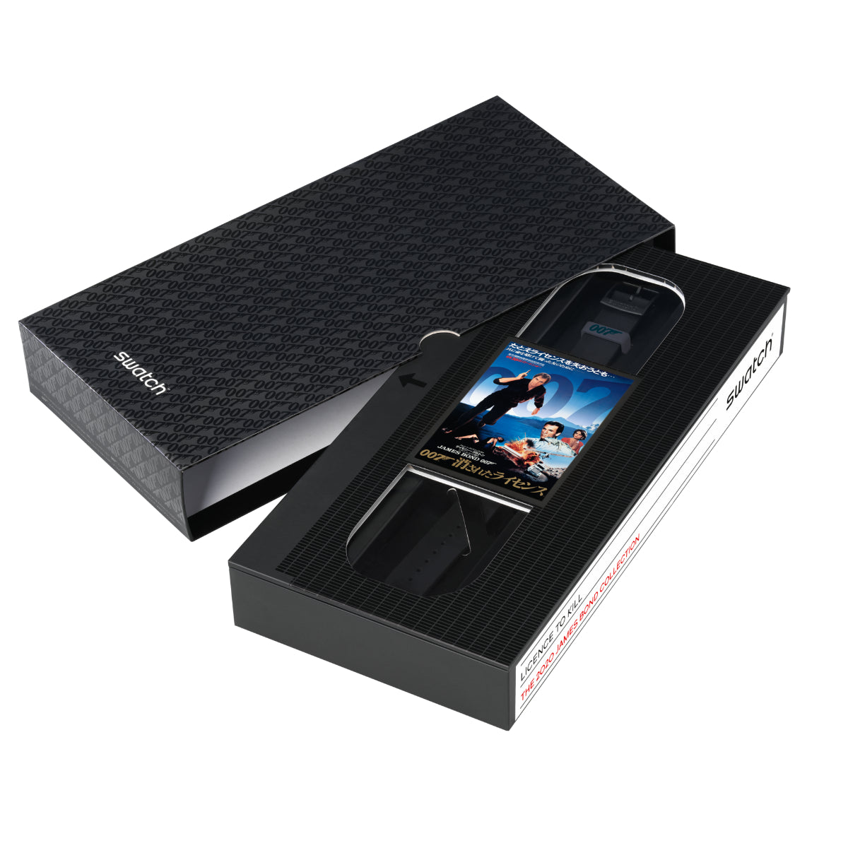 Swatch James Bond Lizenz zum Töten 1989 Limitierte Edition Graues Zifferblatt Silikonarmband Unisex Uhr GZ328