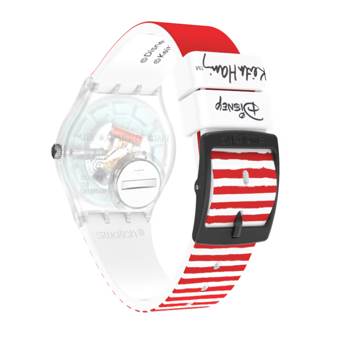 Swatch Originals 34mm White Dial Silicone Quartz Watch GZ352
