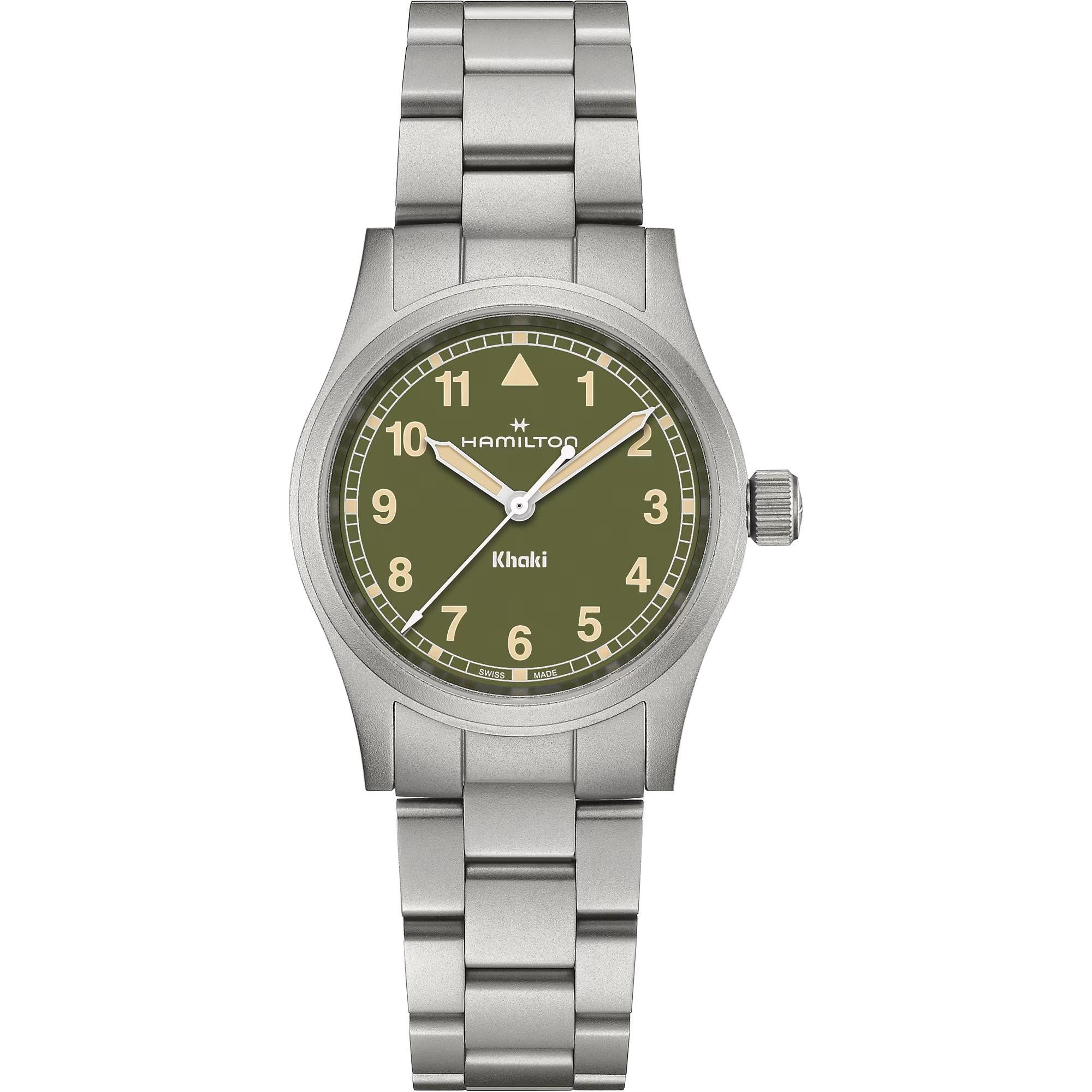 Hamilton Khaki Field 33mm Green Dial Ladies Quartz watch H69301160 front view