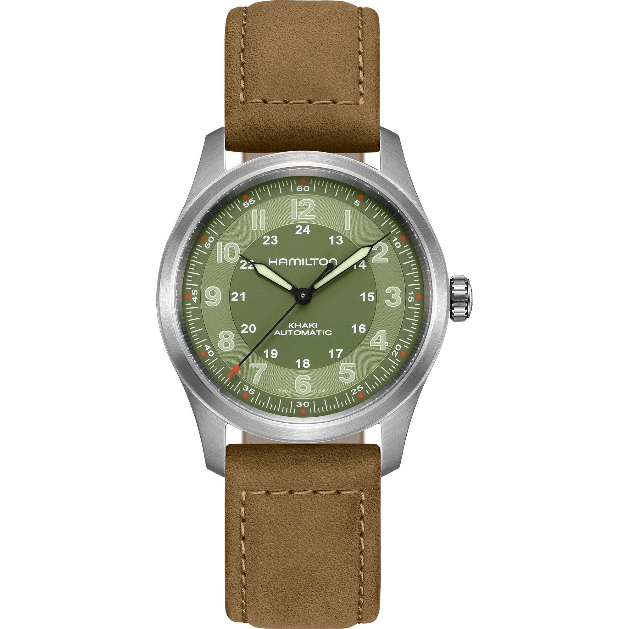 Hamilton Khaki Field Titanium Green Dial Men's Watch H70205860