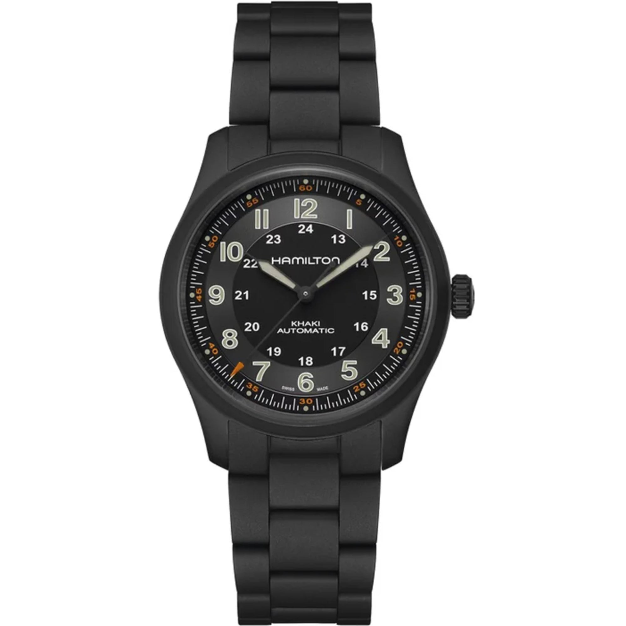 Hamilton Khaki Field Titanium 38mm Black Dial automatic watch H70215130 front view