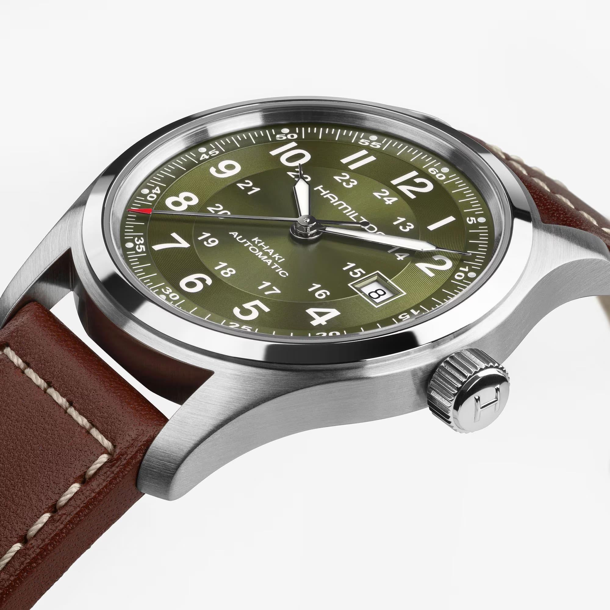 Hamilton Khaki Field H70605560 42mm stainless steel case side profile