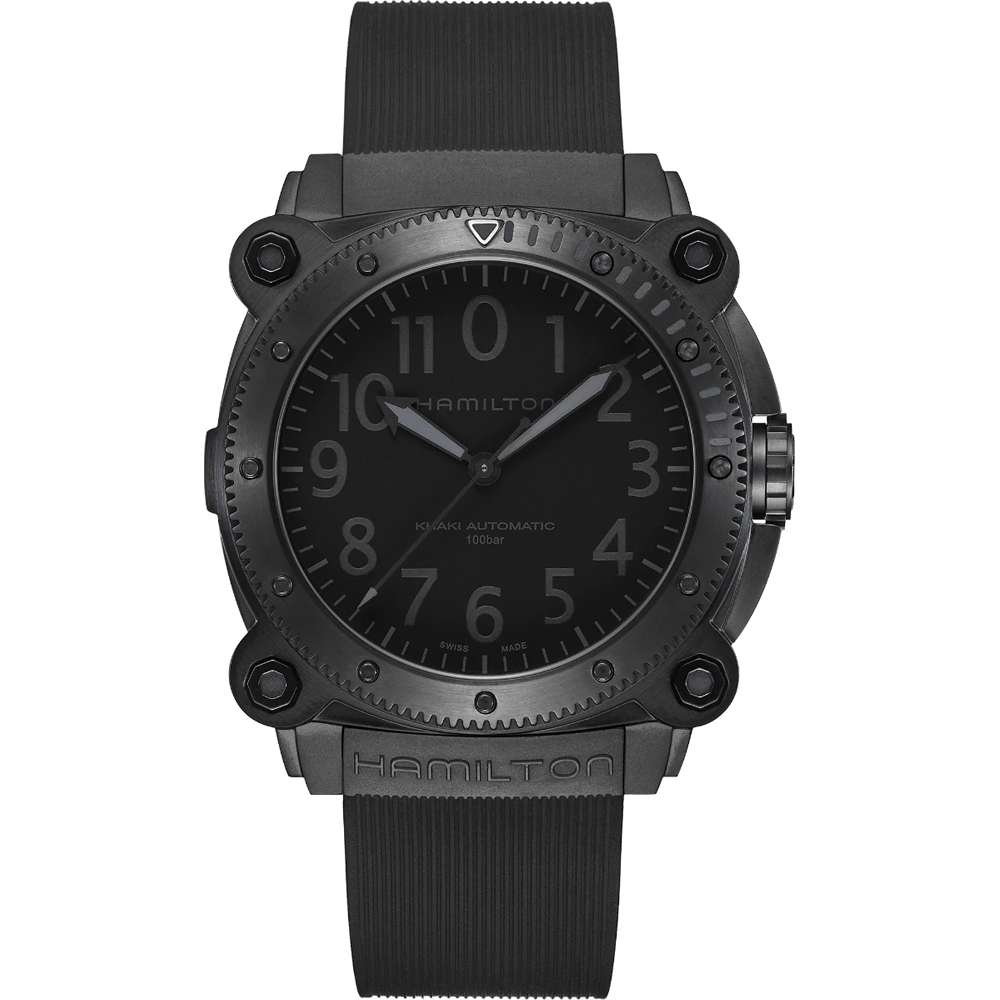 Hamilton Khaki Navy BeLOWZERO Black Dial Rubber automatic watch H78505330 front view