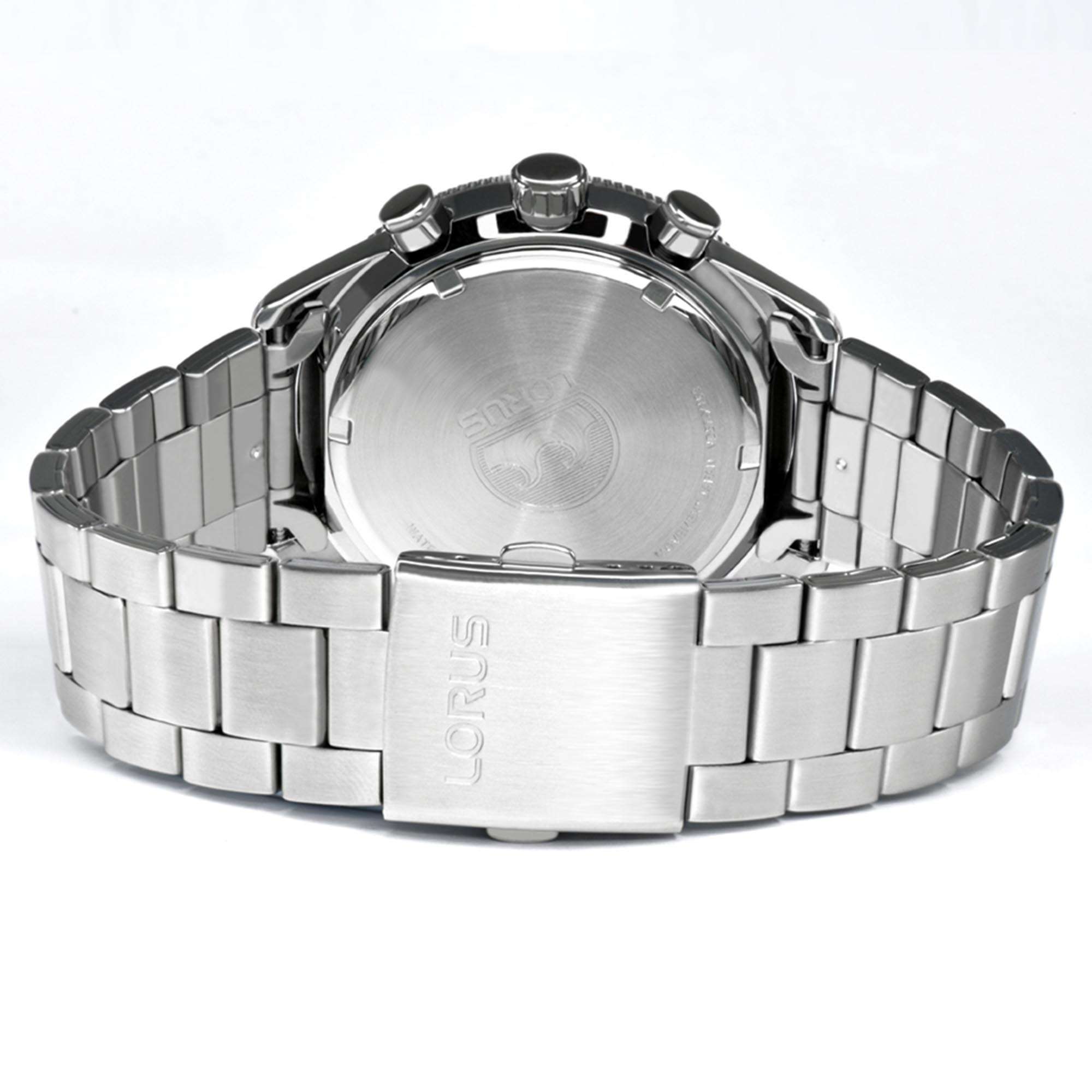 Lorus Sports Quarz Blaues Zifferblatt Edelstahlarmband Herren Uhr RM337FX9