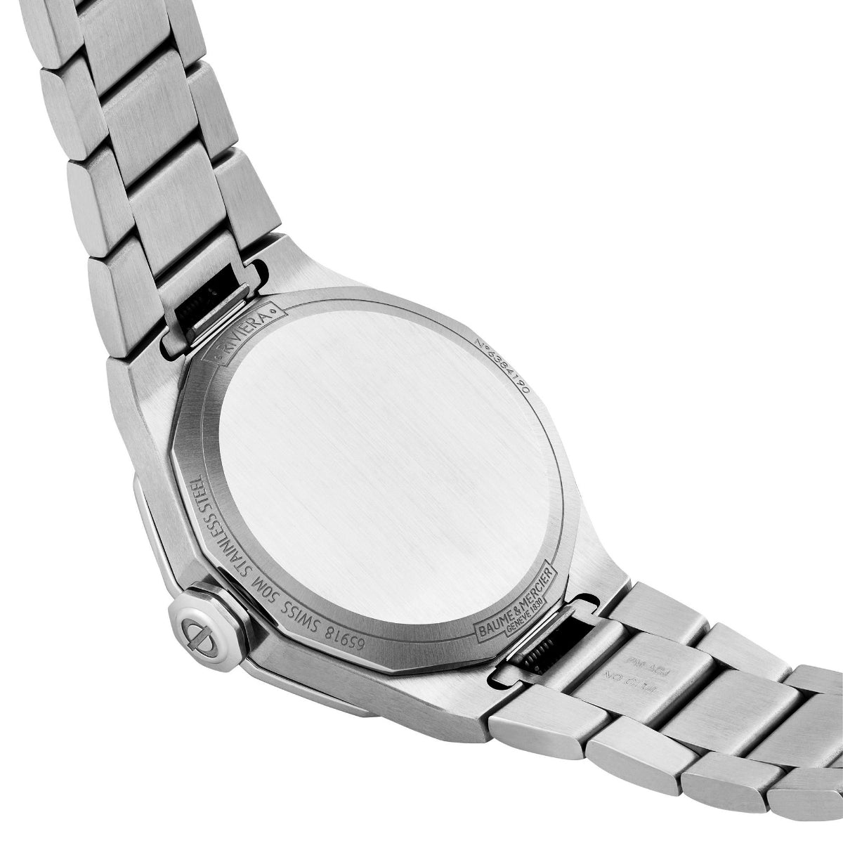 Baume & Mercier Riviera „Swiss Made“ Quarz Blaues Zifferblatt Stahlarmband Damen Uhr BM0A10727