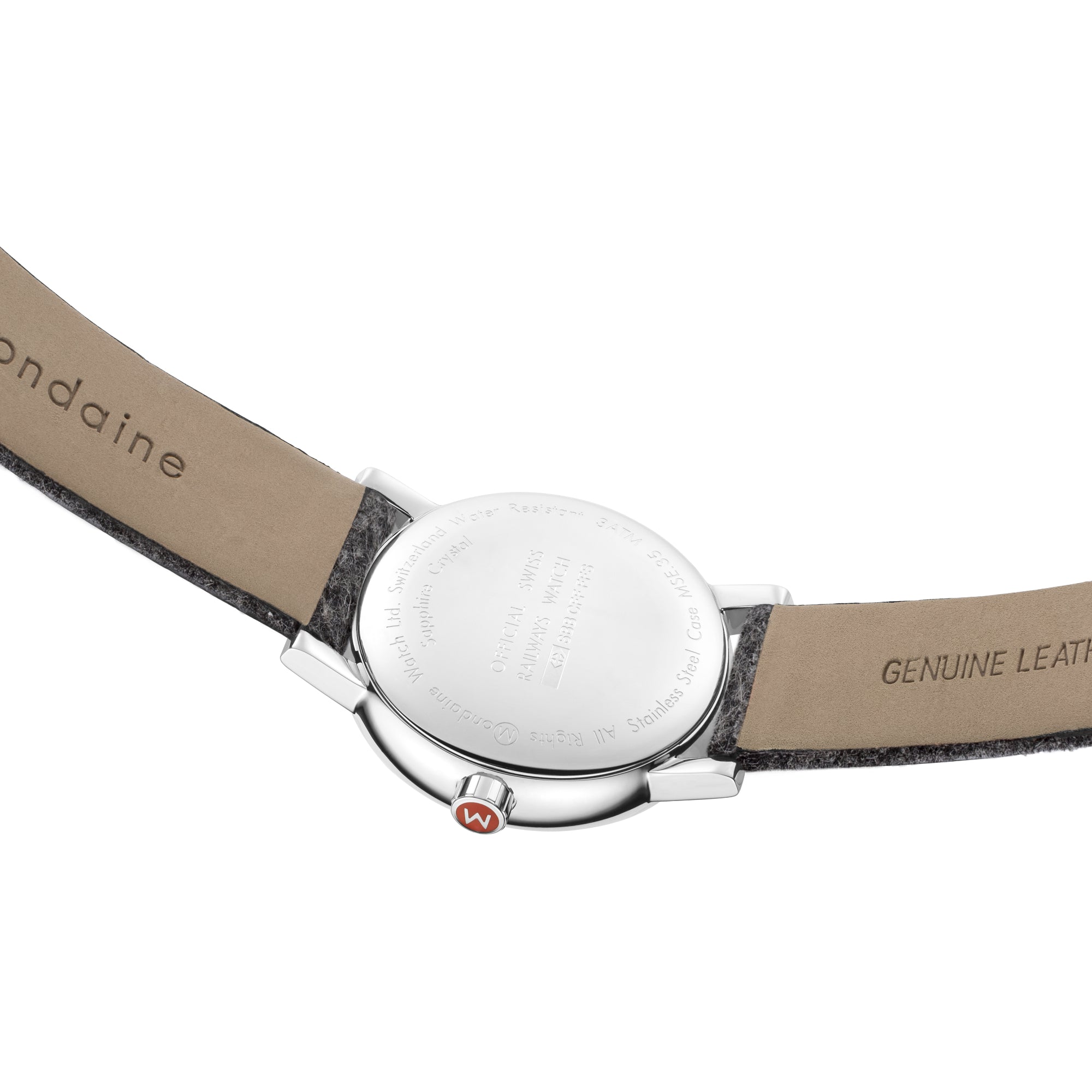 Mondaine Evo2 Quartz White Dial Black Synthetic Watch MSE.35110.LH