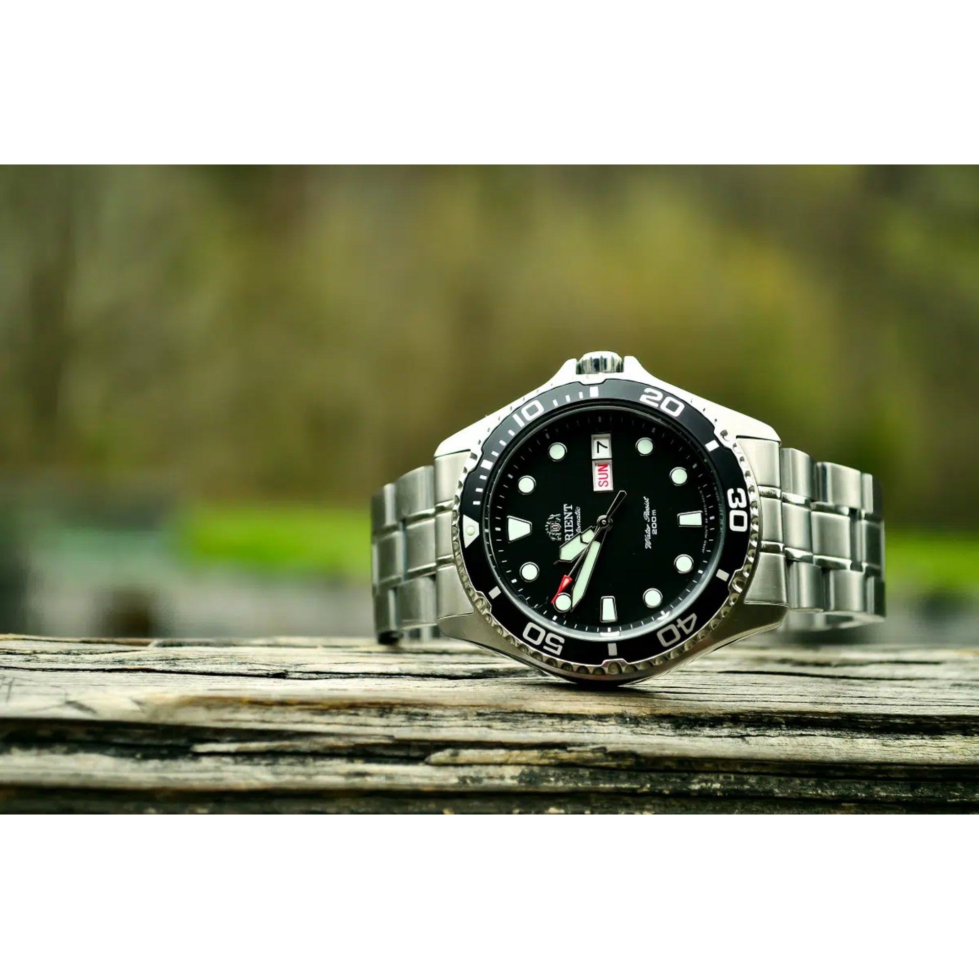 Orient Mako 41.5mm Black Dial Steel Mens Automatic Watch TAA02004B9