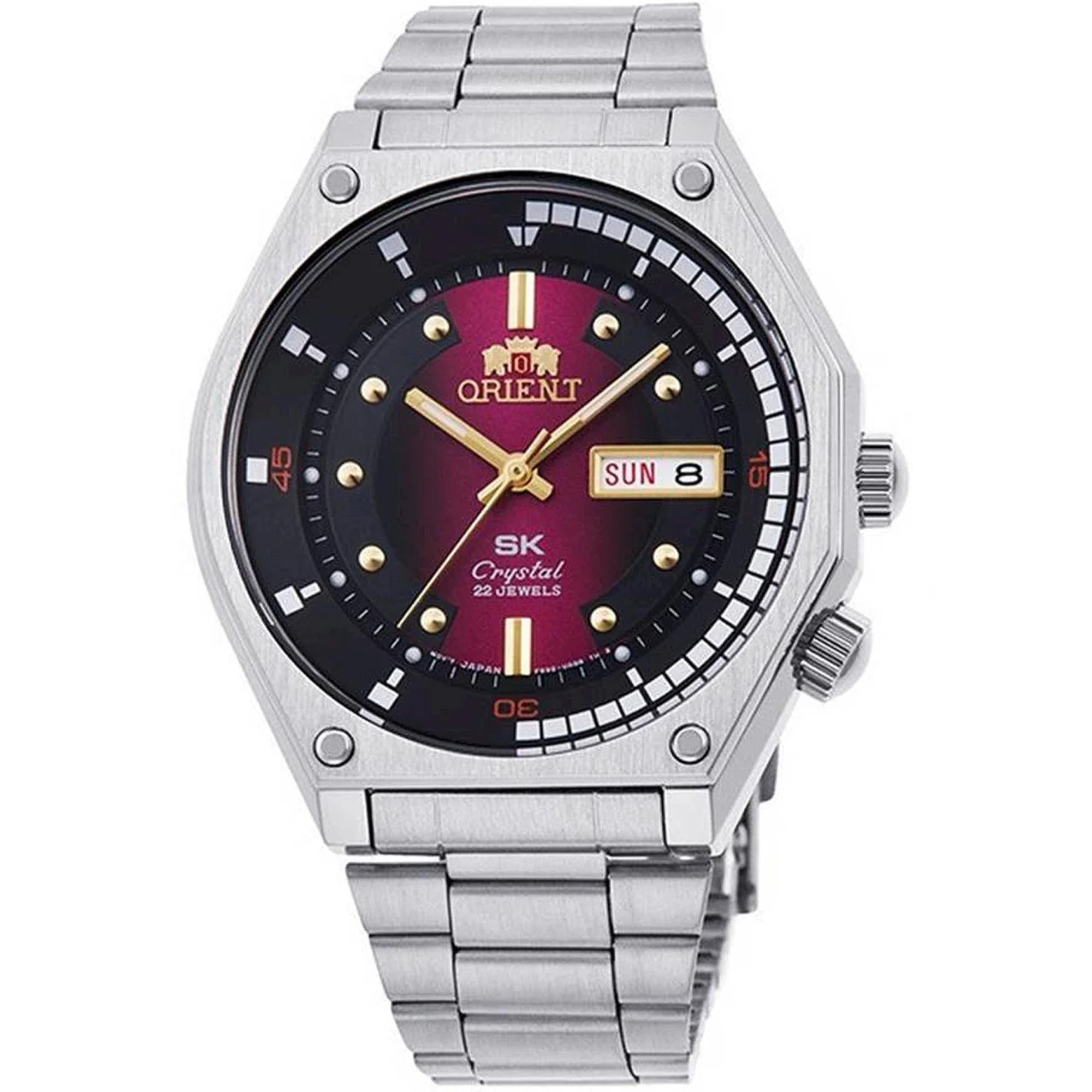  Orient Neo 70s 42mm red dial automatic sports watch RA-AA0B02R39B front view