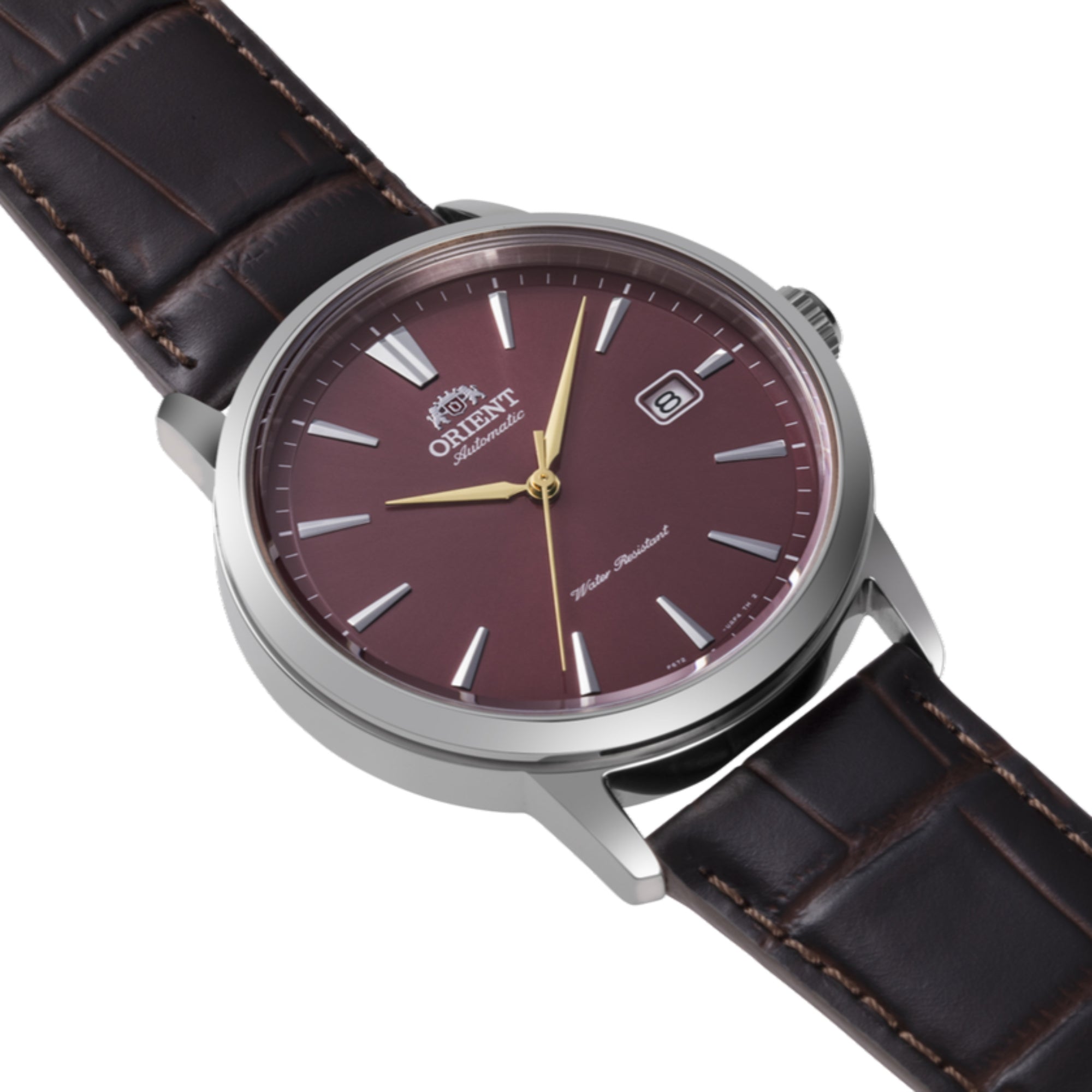 Orient RA-AC0F15R30B automatic watch side view