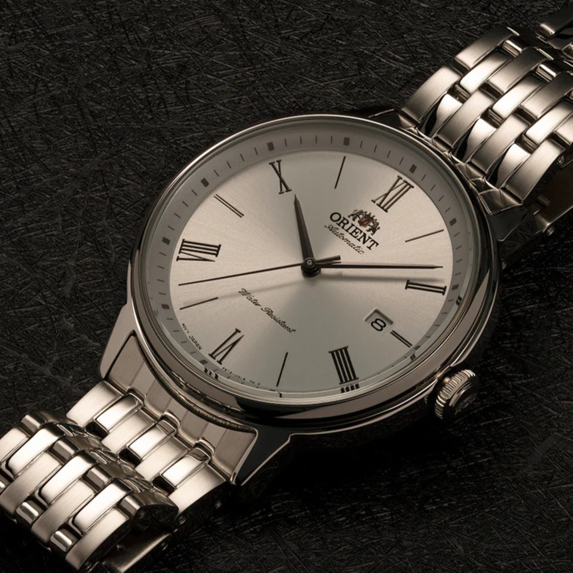 Orient Contemporary 42mm Silver Dial Steel Mens Automatic Watch RA-AC0J04S10B