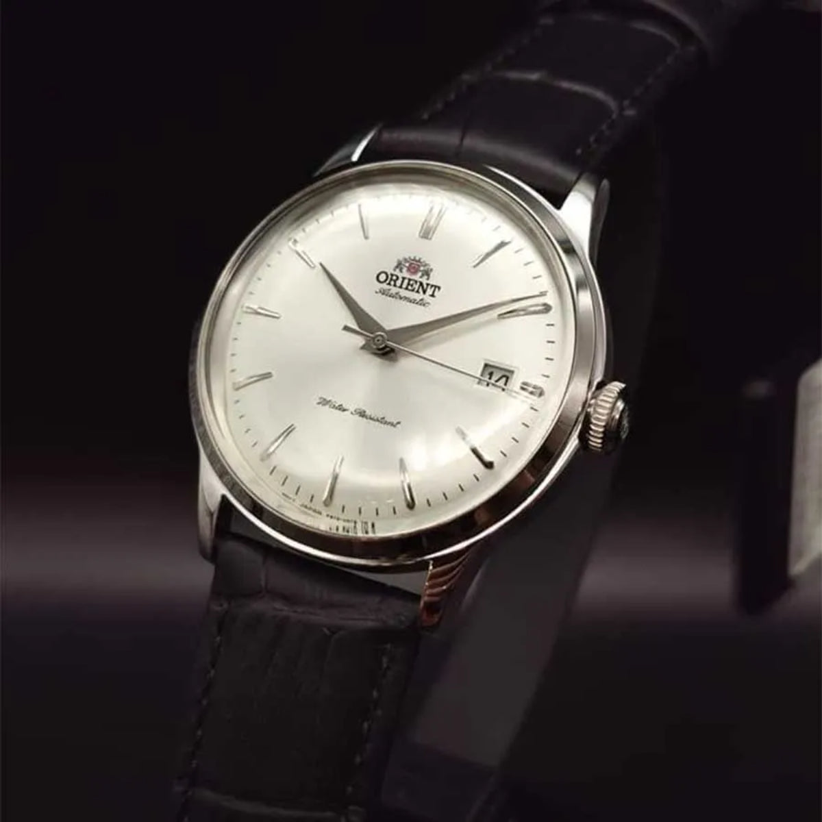 Orient Bambino 38mm White Dial Leather Mens Automatic Watch RA-AC0M03S30B