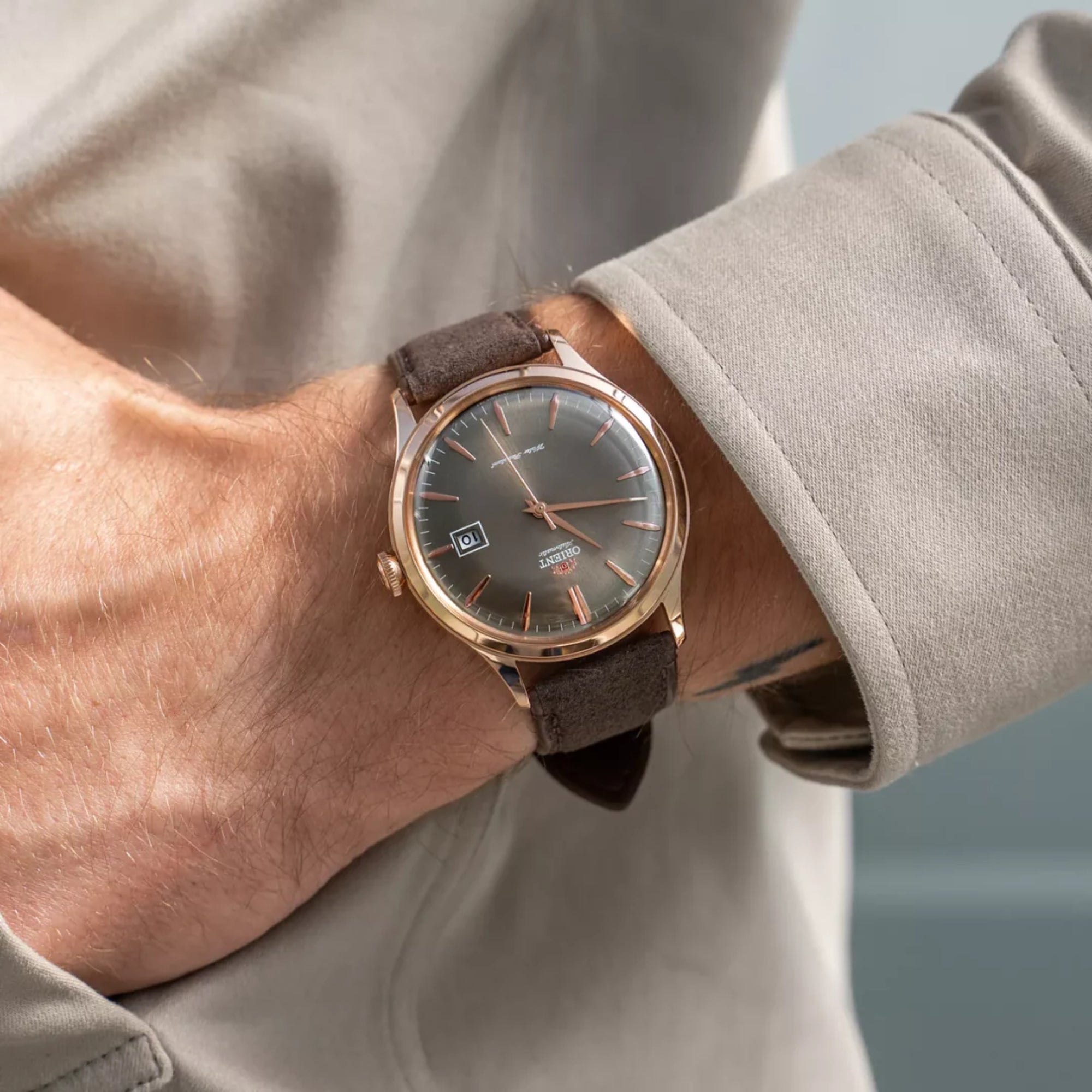Orient Bambino Bronze Dial Men’s Dress Watch RA-AC0P04Y30B