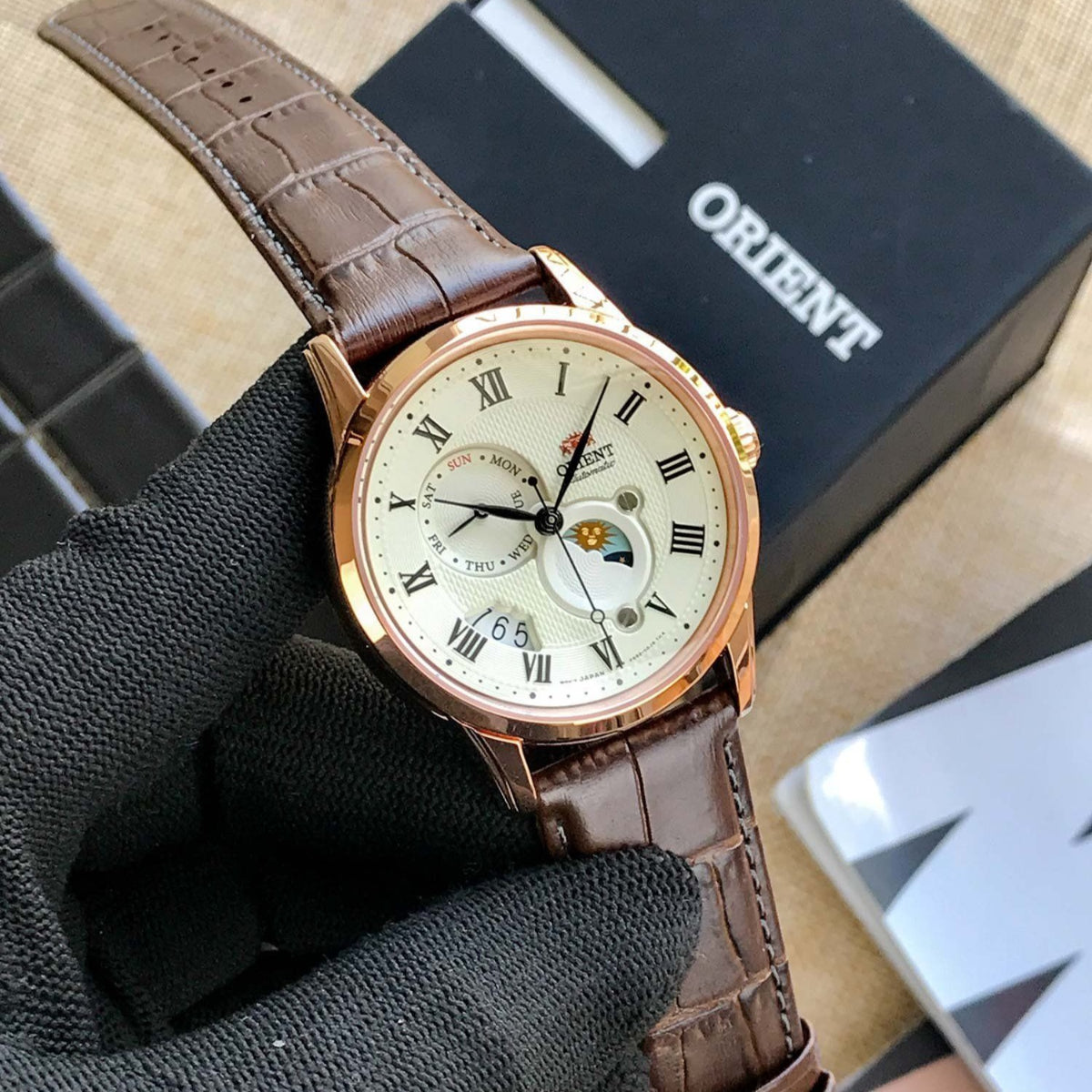 Orient Bambino Champagne Dial Men’s Dress Watch RA-AK0007S30B